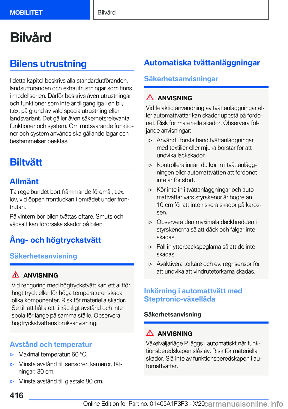 BMW X5 2021  InstruktionsbÖcker (in Swedish) �B�i�l�v�å�r�d�B�i�l�e�n�s��u�t�r�u�s�t�n�i�n�g
�I��d�e�t�t�a��k�a�p�i�t�e�l��b�e�s�k�r�i�v�s��a�l�l�a��s�t�a�n�d�a�r�d�u�t�f�