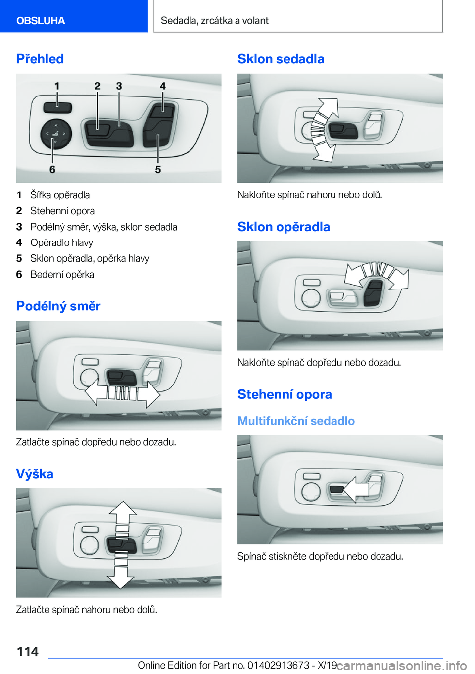 BMW X5 2020  Návod na použití (in Czech) �P�e�h�l�e�d�1�