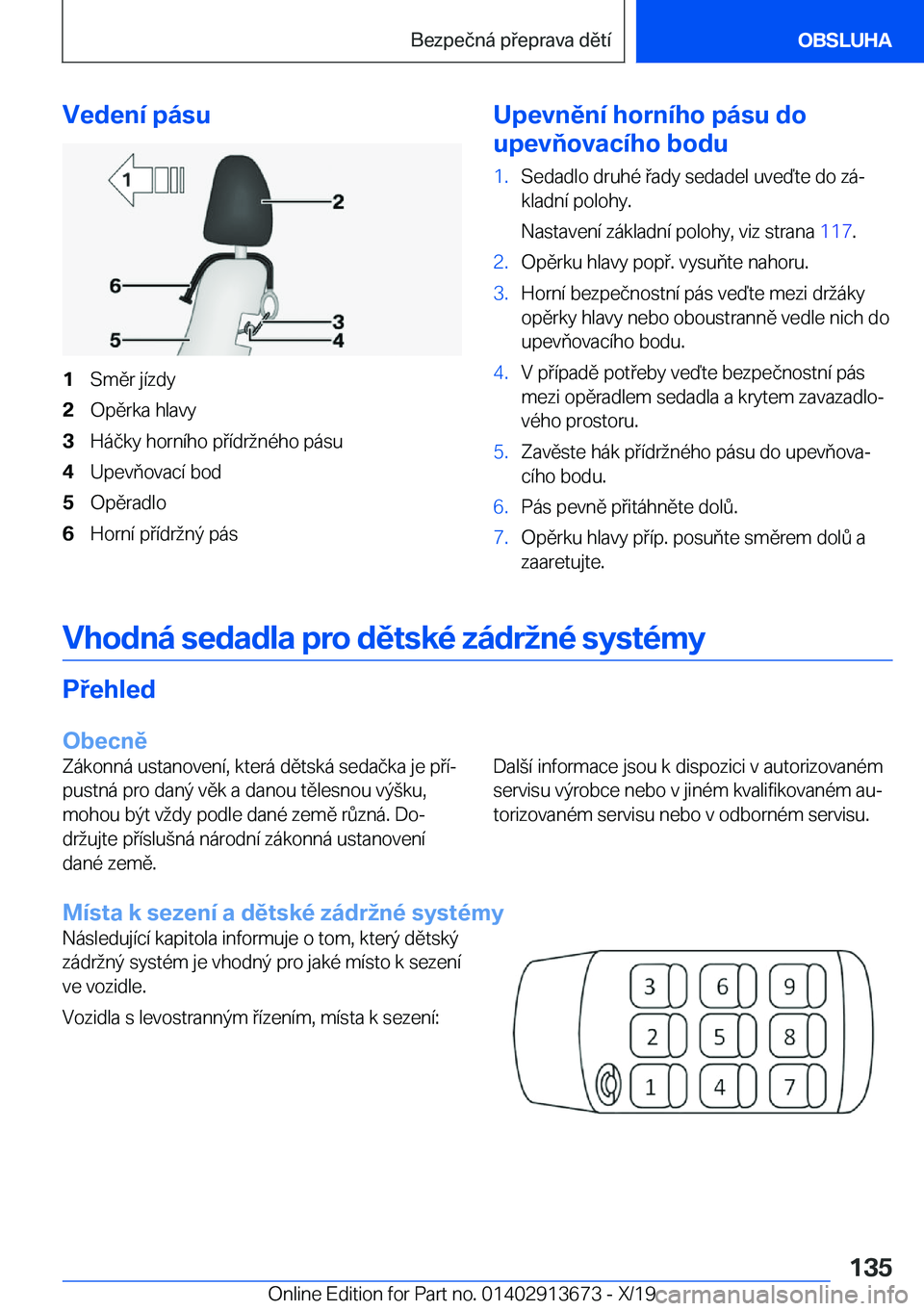 BMW X5 2020  Návod na použití (in Czech) �V�e�d�e�n�