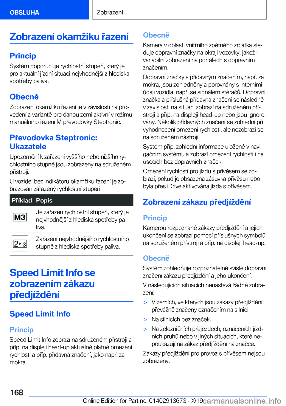 BMW X5 2020  Návod na použití (in Czech) �Z�o�b�r�a�z�e�n�