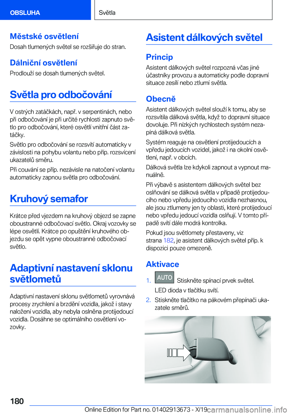 BMW X5 2020  Návod na použití (in Czech) �M�ě�s�t�s�k�