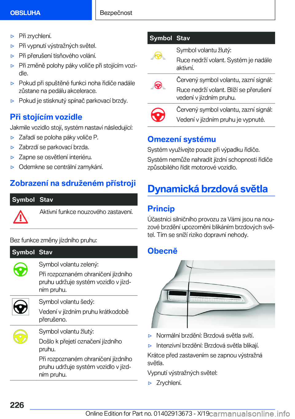 BMW X5 2020  Návod na použití (in Czech) x�P�i��z�r�y�c�h�l�e�n�