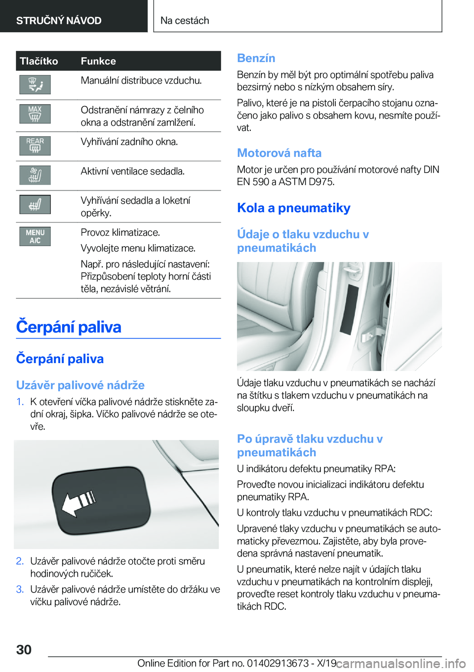 BMW X5 2020  Návod na použití (in Czech) �T�l�a�č�