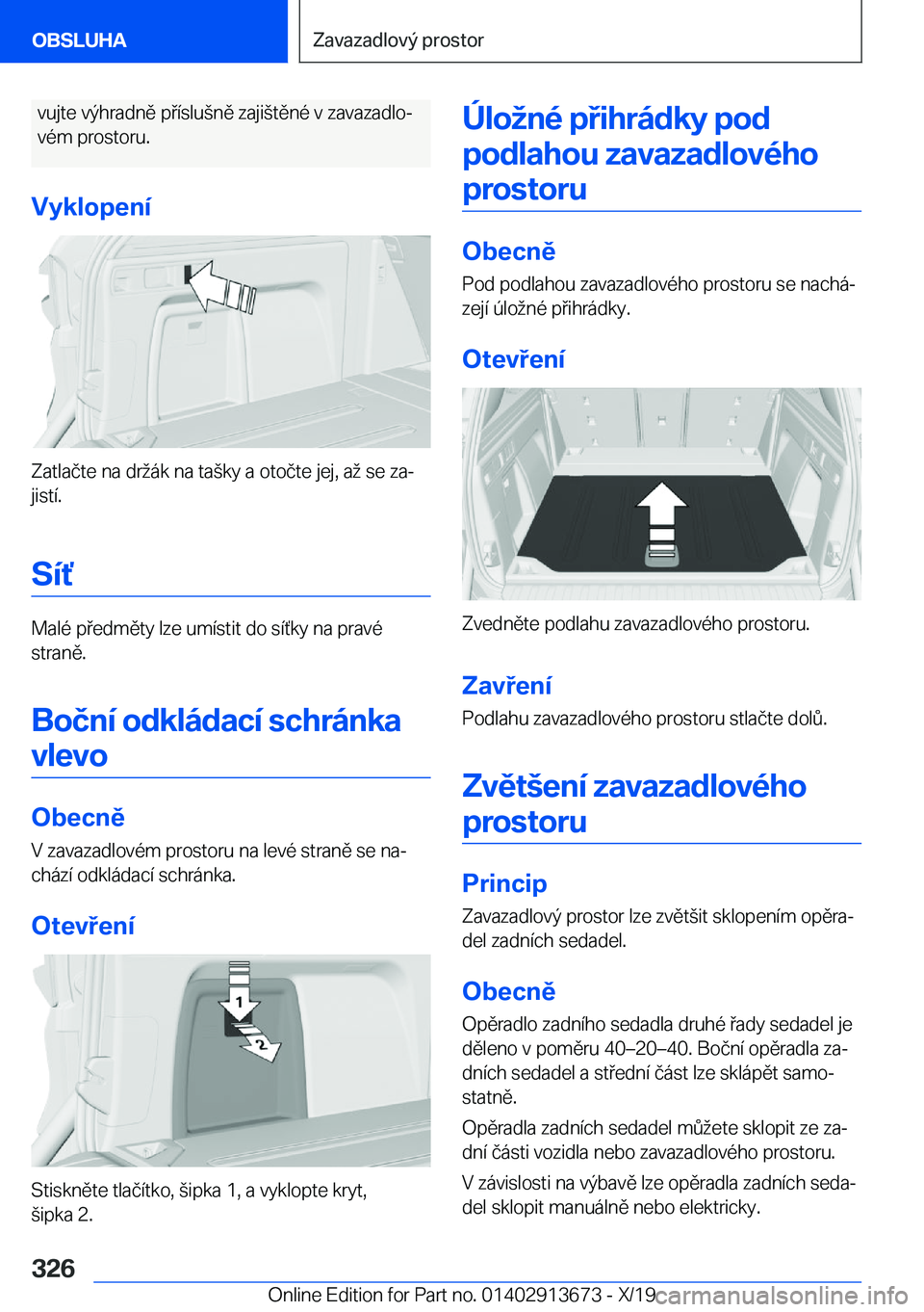 BMW X5 2020  Návod na použití (in Czech) �v�u�j�t�e��v�ý�h�r�a�d�n�