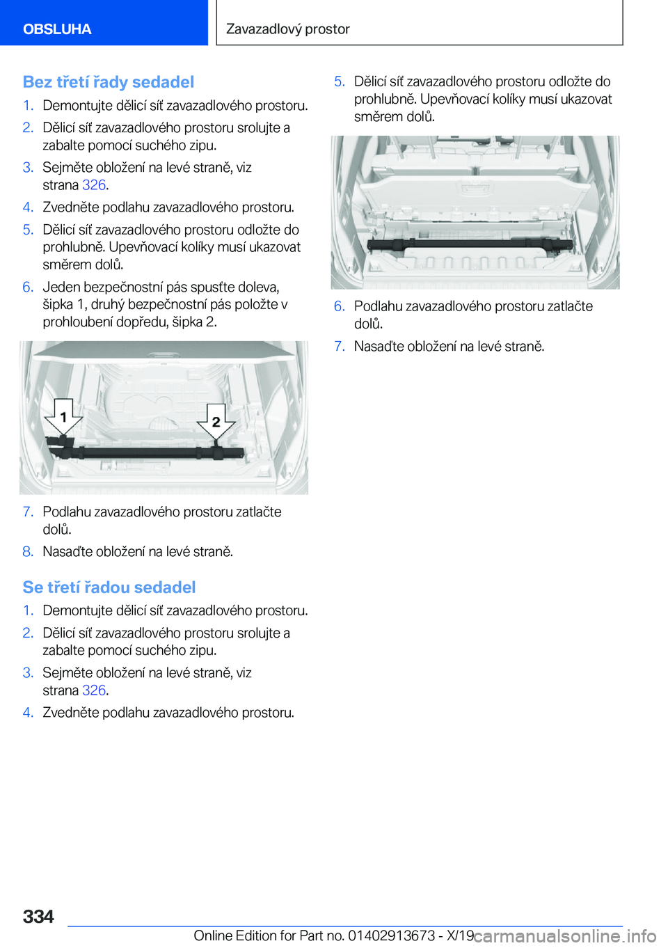 BMW X5 2020  Návod na použití (in Czech) �B�e�z��t�e�t�