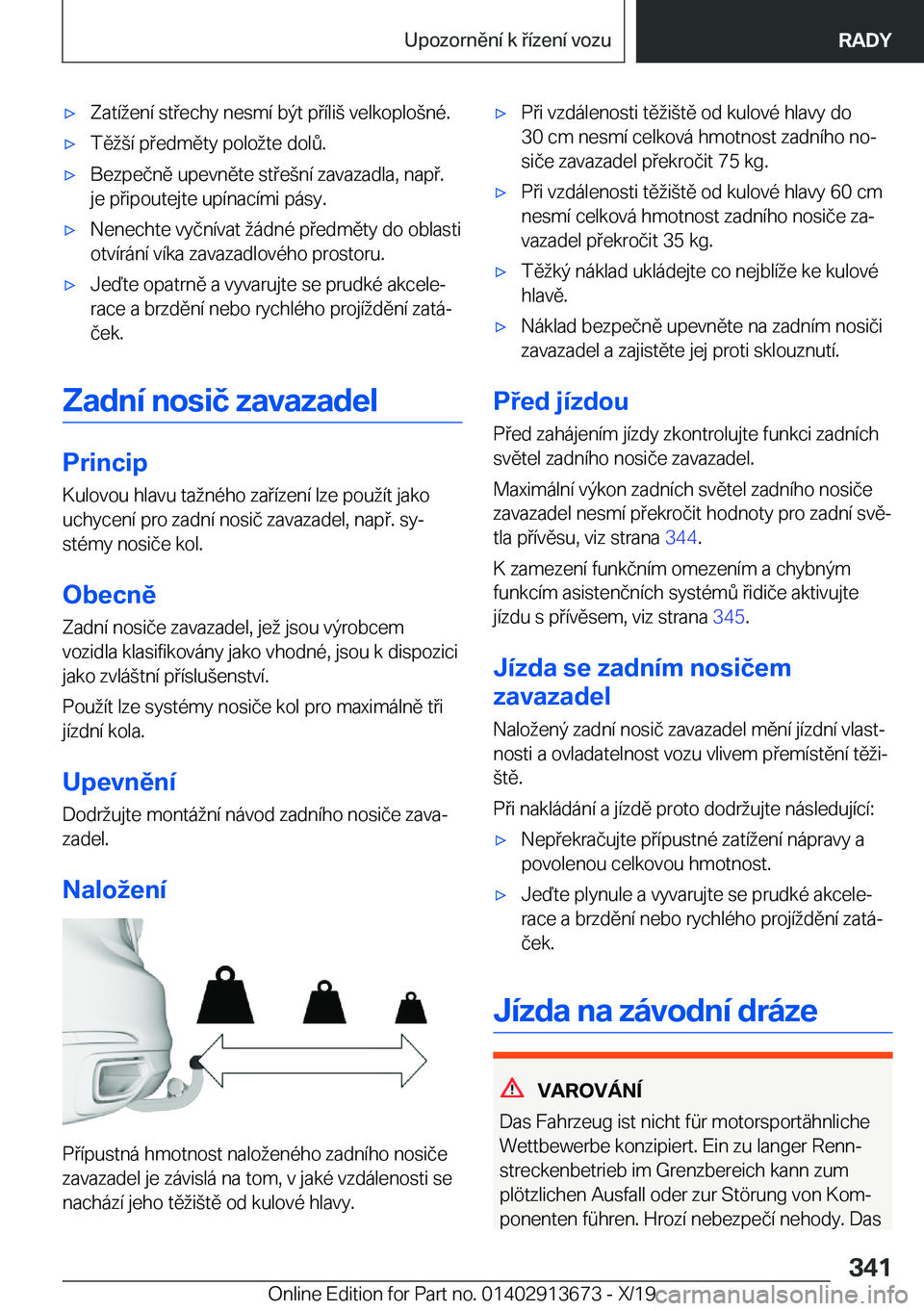 BMW X5 2020  Návod na použití (in Czech) x�Z�a�t�
