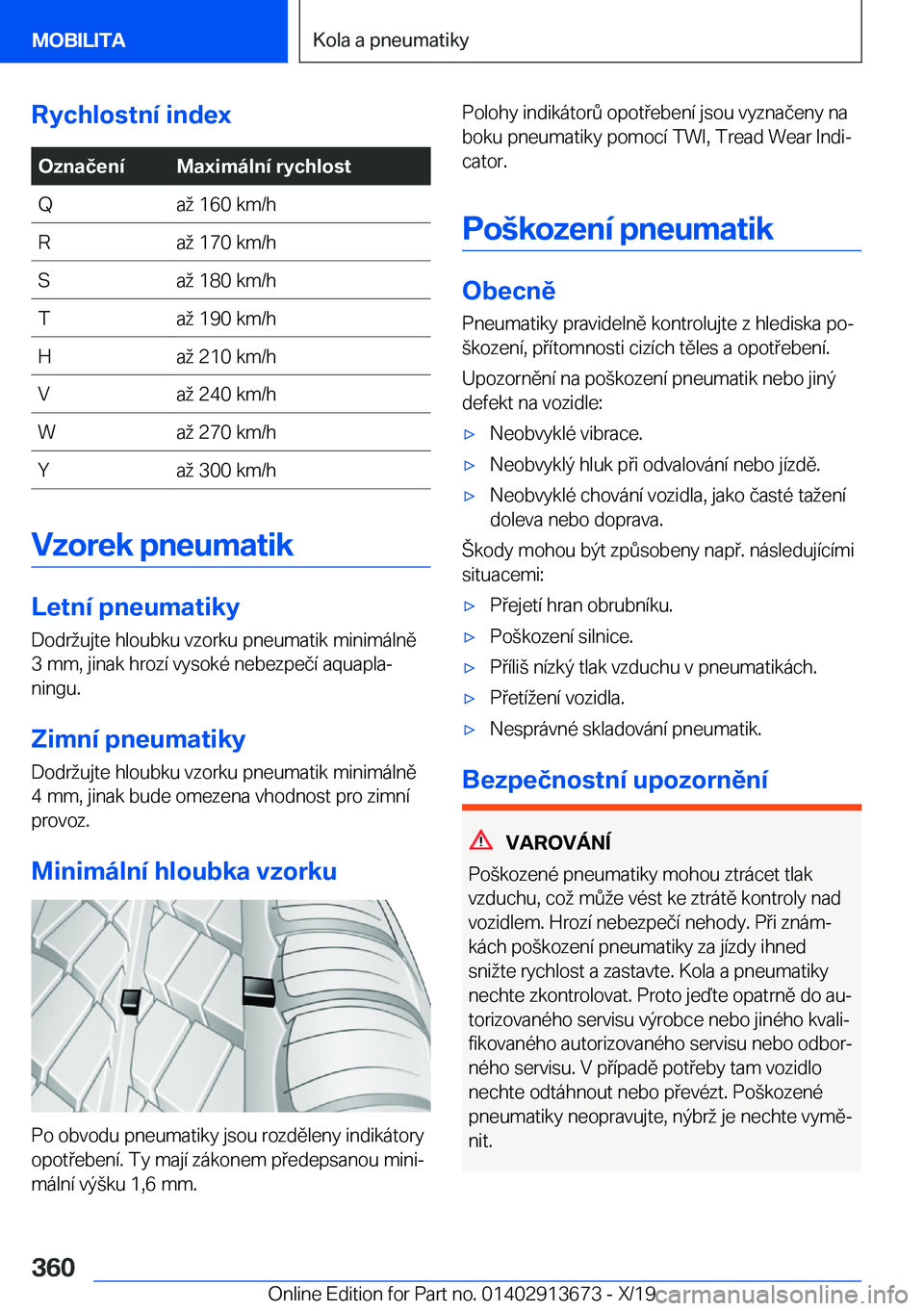 BMW X5 2020  Návod na použití (in Czech) �R�y�c�h�l�o�s�t�n�