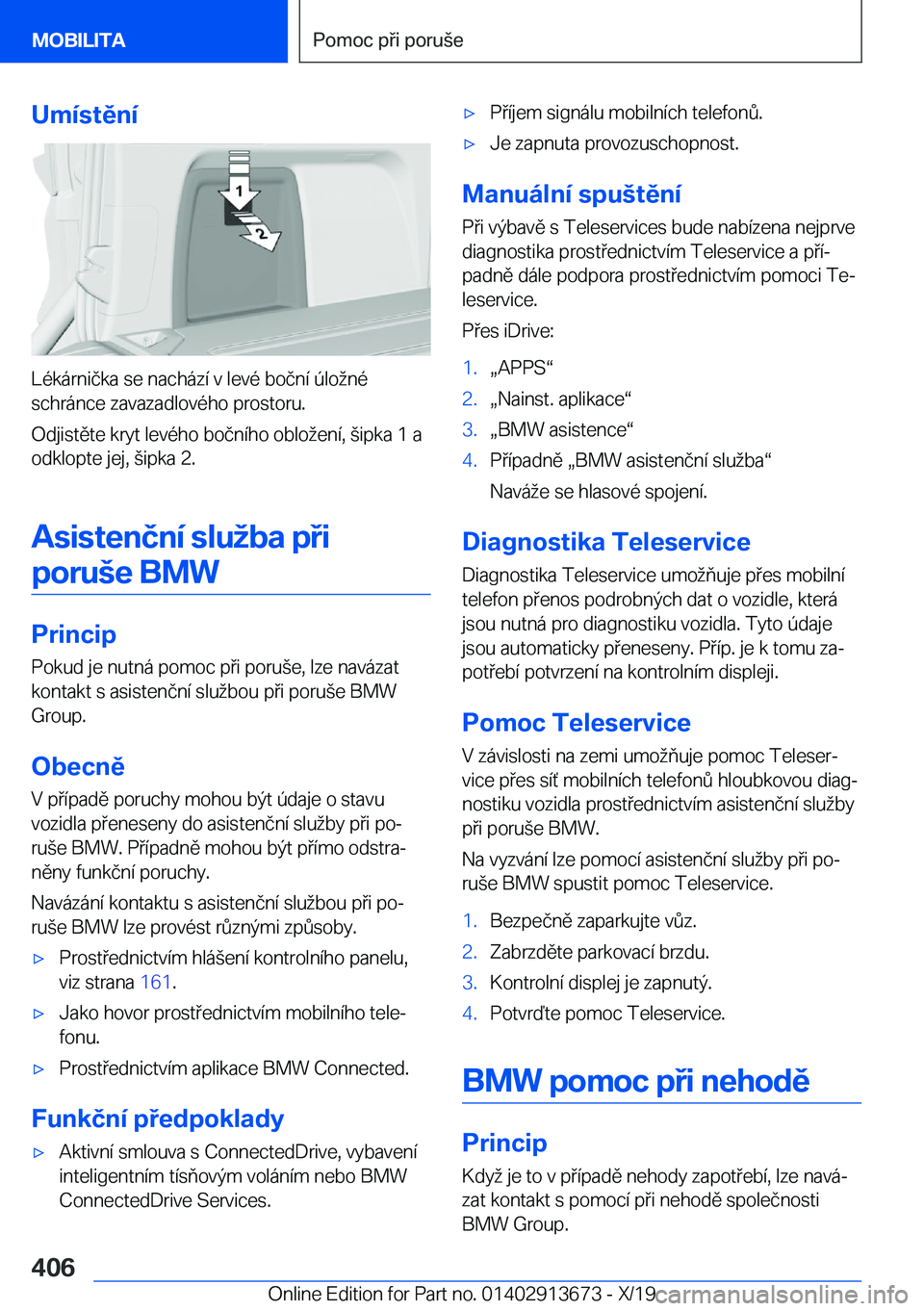 BMW X5 2020  Návod na použití (in Czech) �U�m�