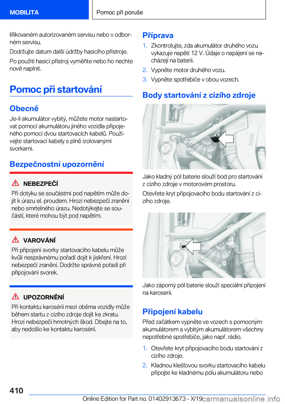 BMW X5 2020  Návod na použití (in Czech) �l�i�f�i�k�o�v�a�n�