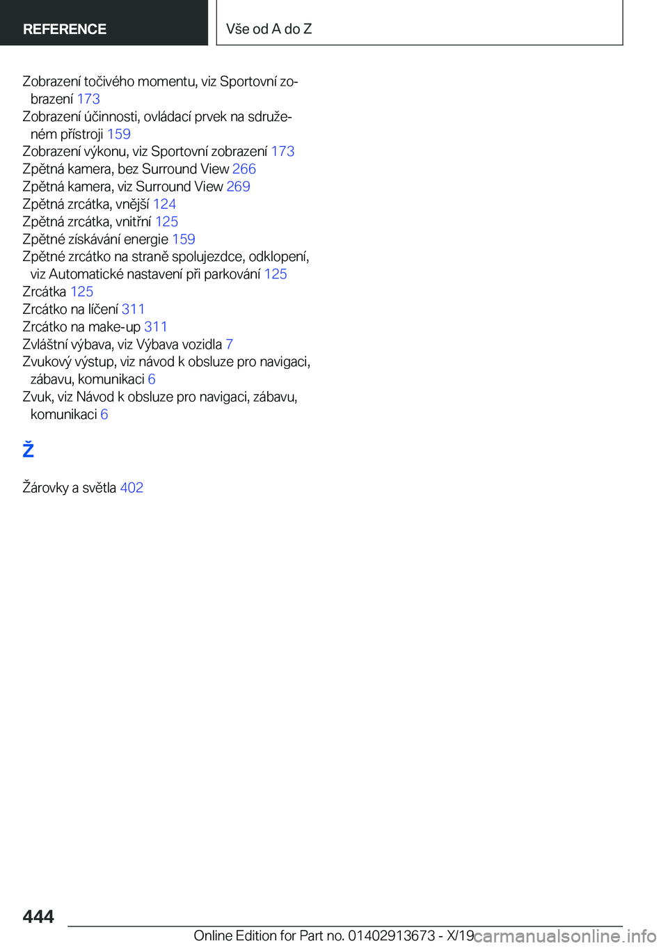 BMW X5 2020  Návod na použití (in Czech) �Z�o�b�r�a�z�e�n�