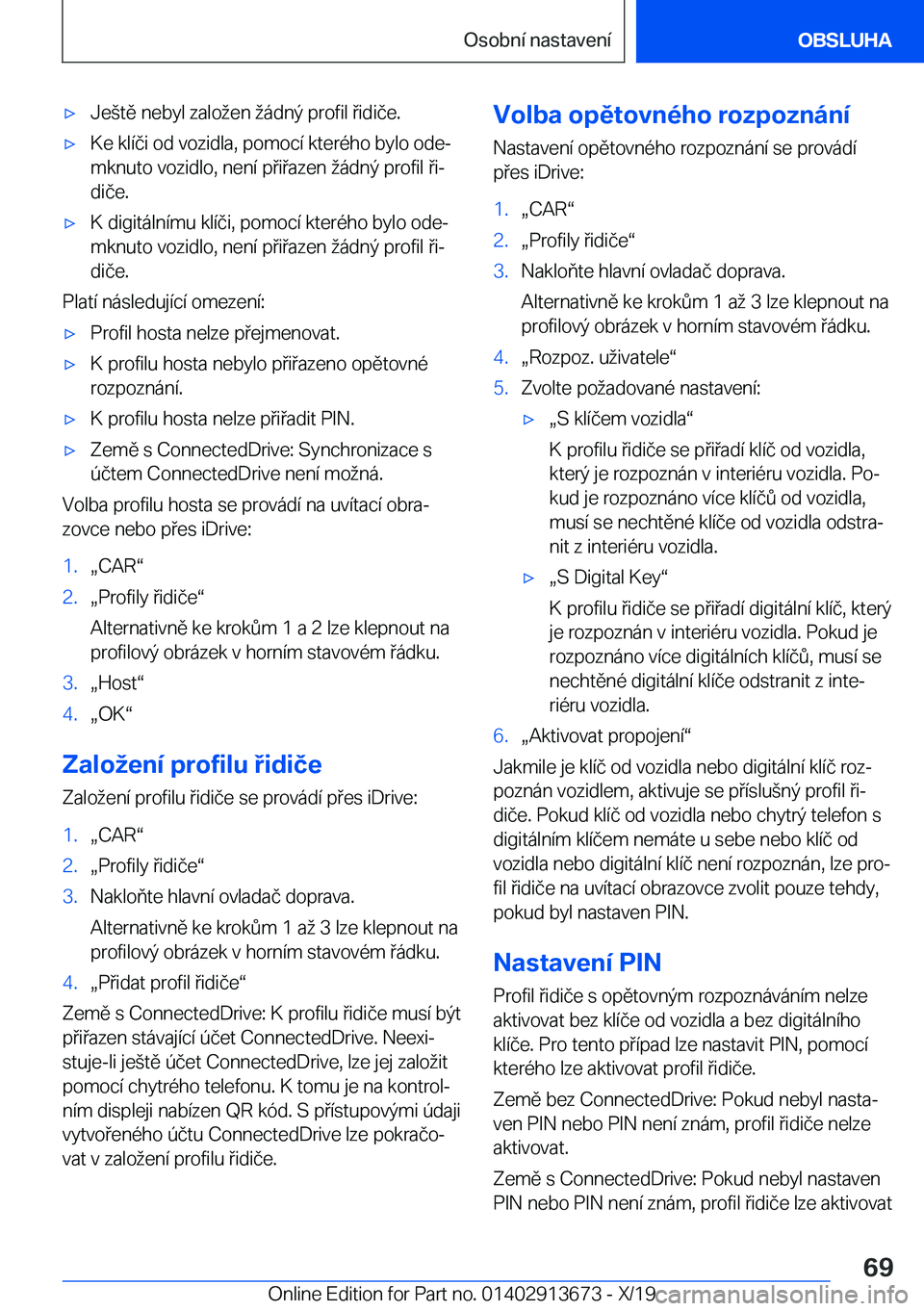 BMW X5 2020  Návod na použití (in Czech) x�J�e(�t�