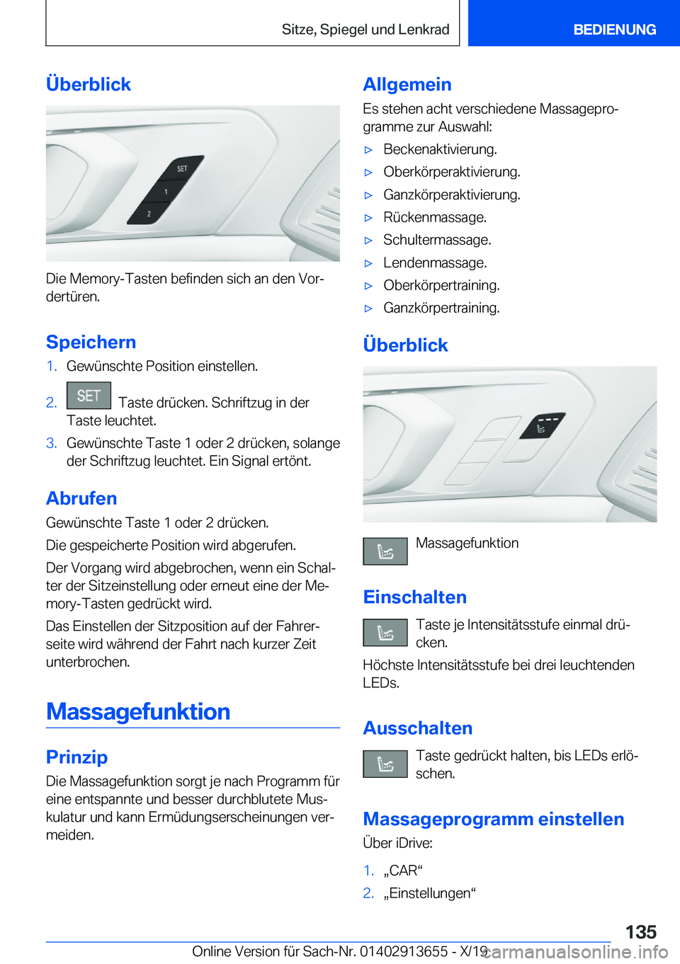 BMW X5 2020  Betriebsanleitungen (in German) �