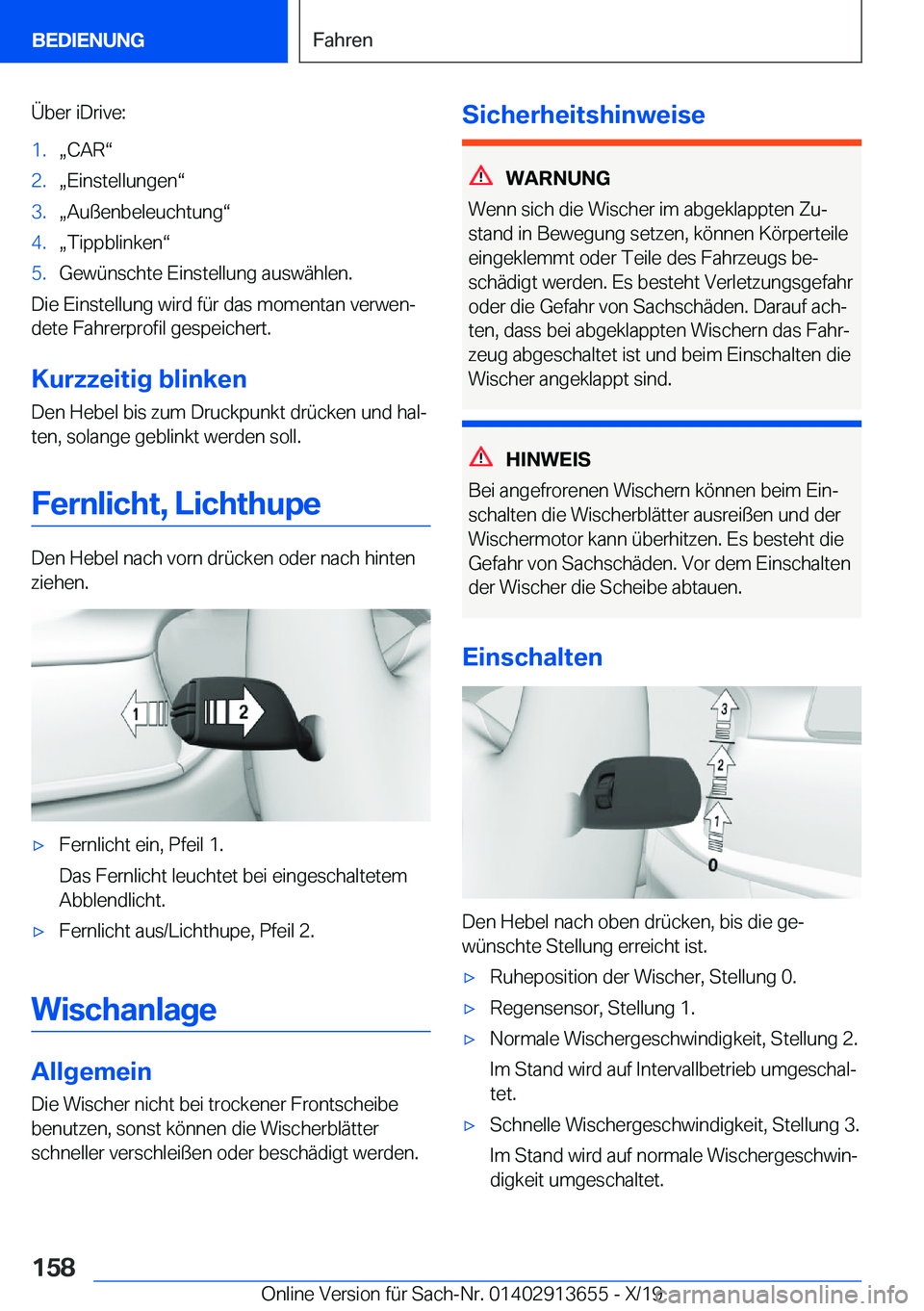 BMW X5 2020  Betriebsanleitungen (in German) �