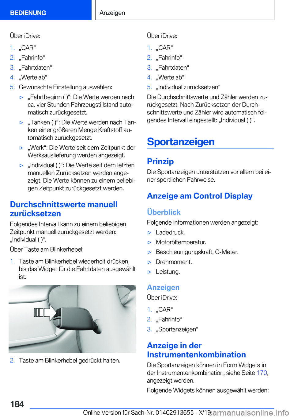BMW X5 2020  Betriebsanleitungen (in German) �