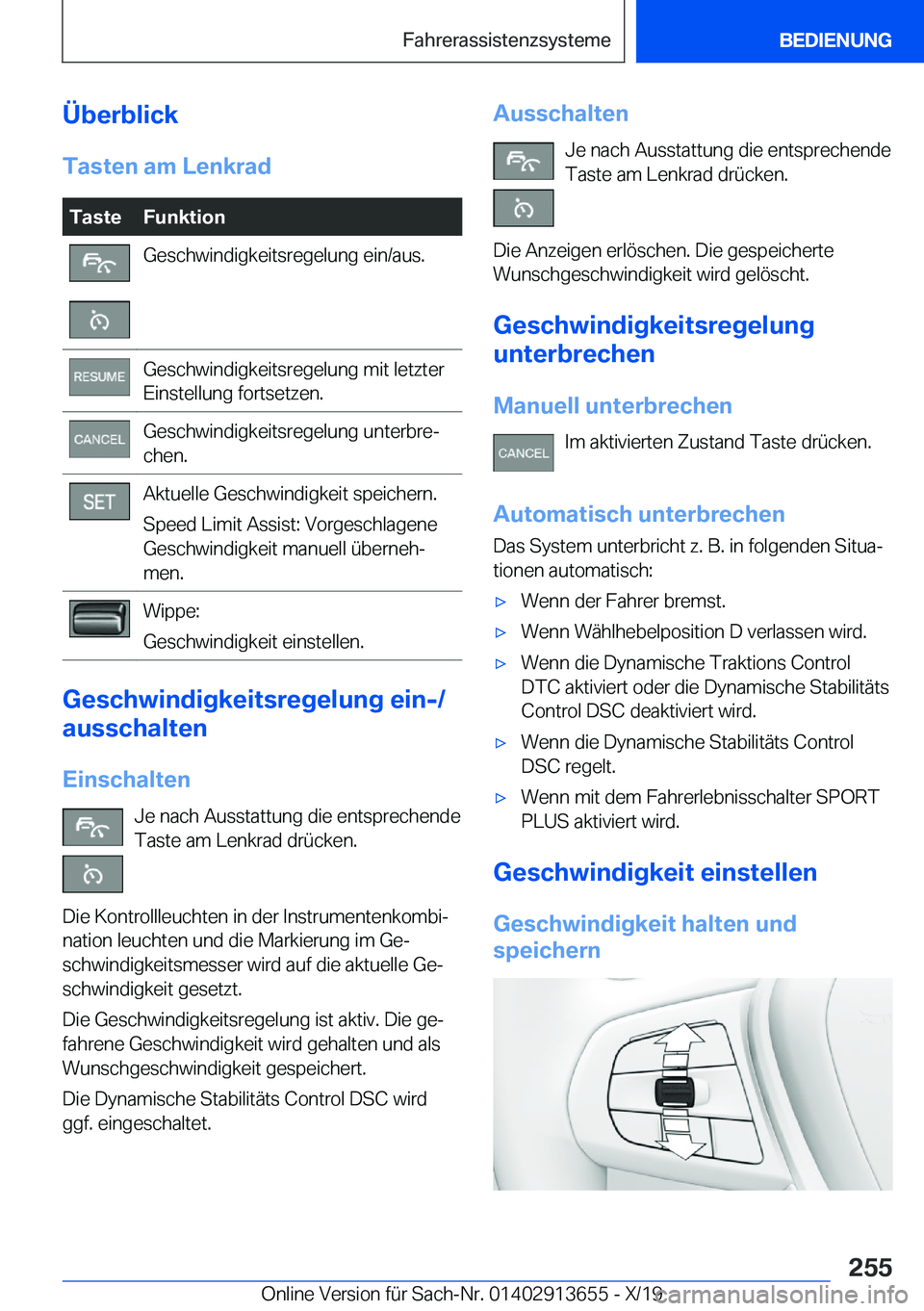 BMW X5 2020  Betriebsanleitungen (in German) �