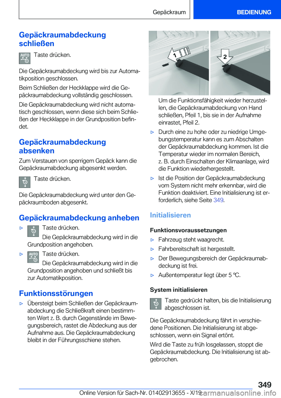 BMW X5 2020  Betriebsanleitungen (in German) �G�e�p�
