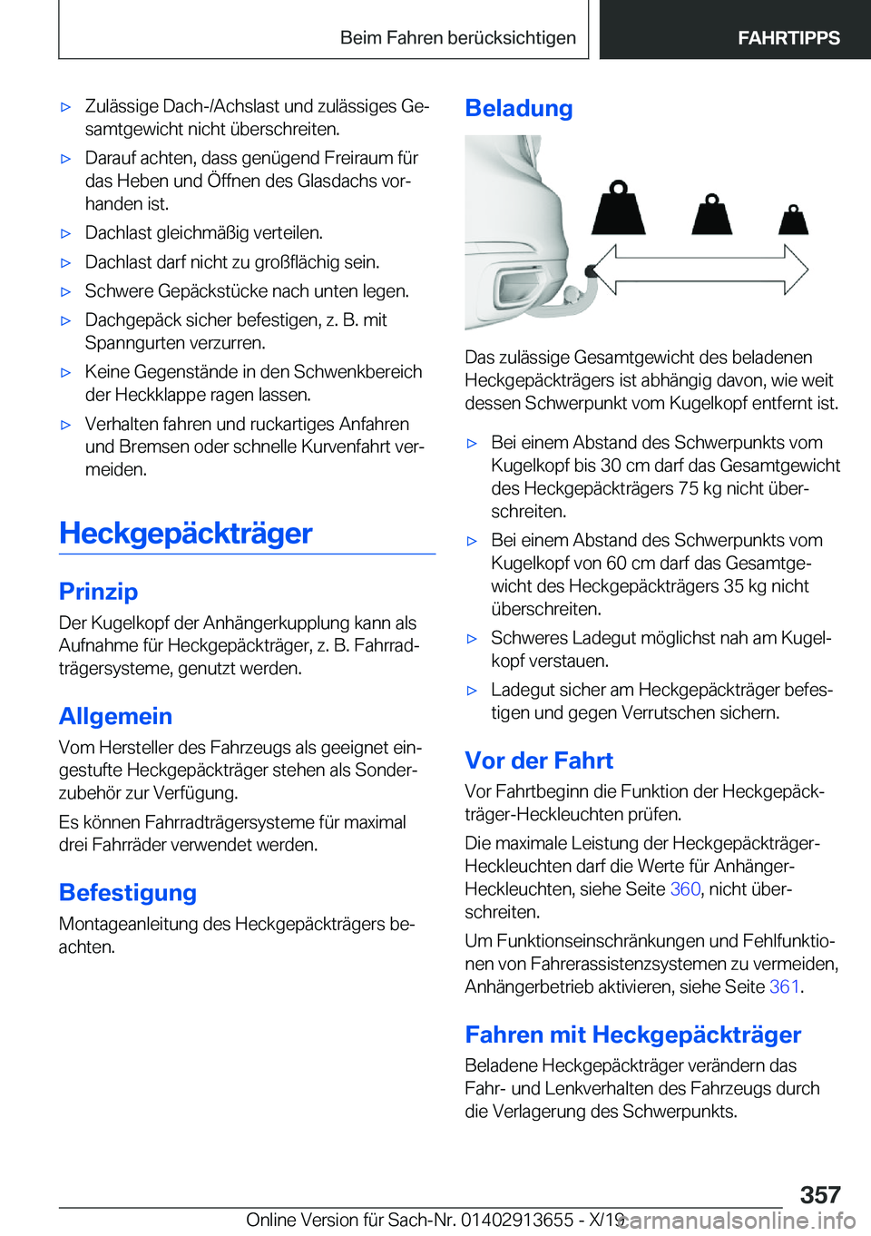 BMW X5 2020  Betriebsanleitungen (in German) x�Z�u�l�