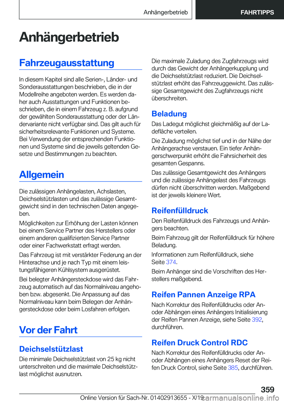 BMW X5 2020  Betriebsanleitungen (in German) �A�n�h�