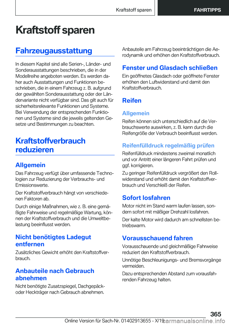 BMW X5 2020  Betriebsanleitungen (in German) �K�r�a�f�t�s�t�o�f�f��s�p�a�r�e�n�F�a�h�r�z�e�u�g�a�u�s�s�t�a�t�t�u�n�g
�I�n��d�i�e�s�e�m��K�a�p�i�t�e�l��s�i�n�d��a�l�l�e��S�e�r�i�e�n�-�,��L�