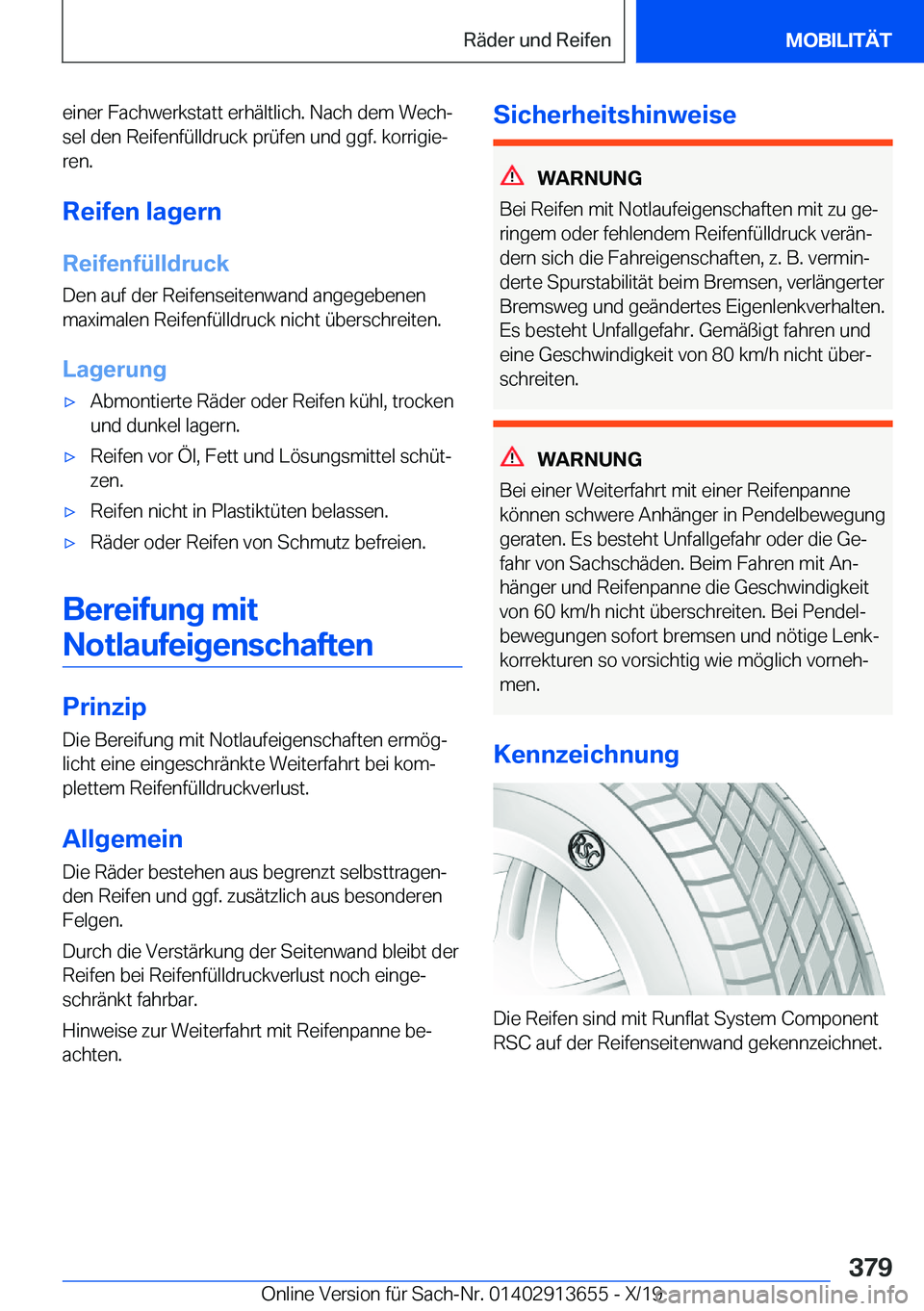 BMW X5 2020  Betriebsanleitungen (in German) �e�i�n�e�r��F�a�c�h�w�e�r�k�s�t�a�t�t��e�r�h�