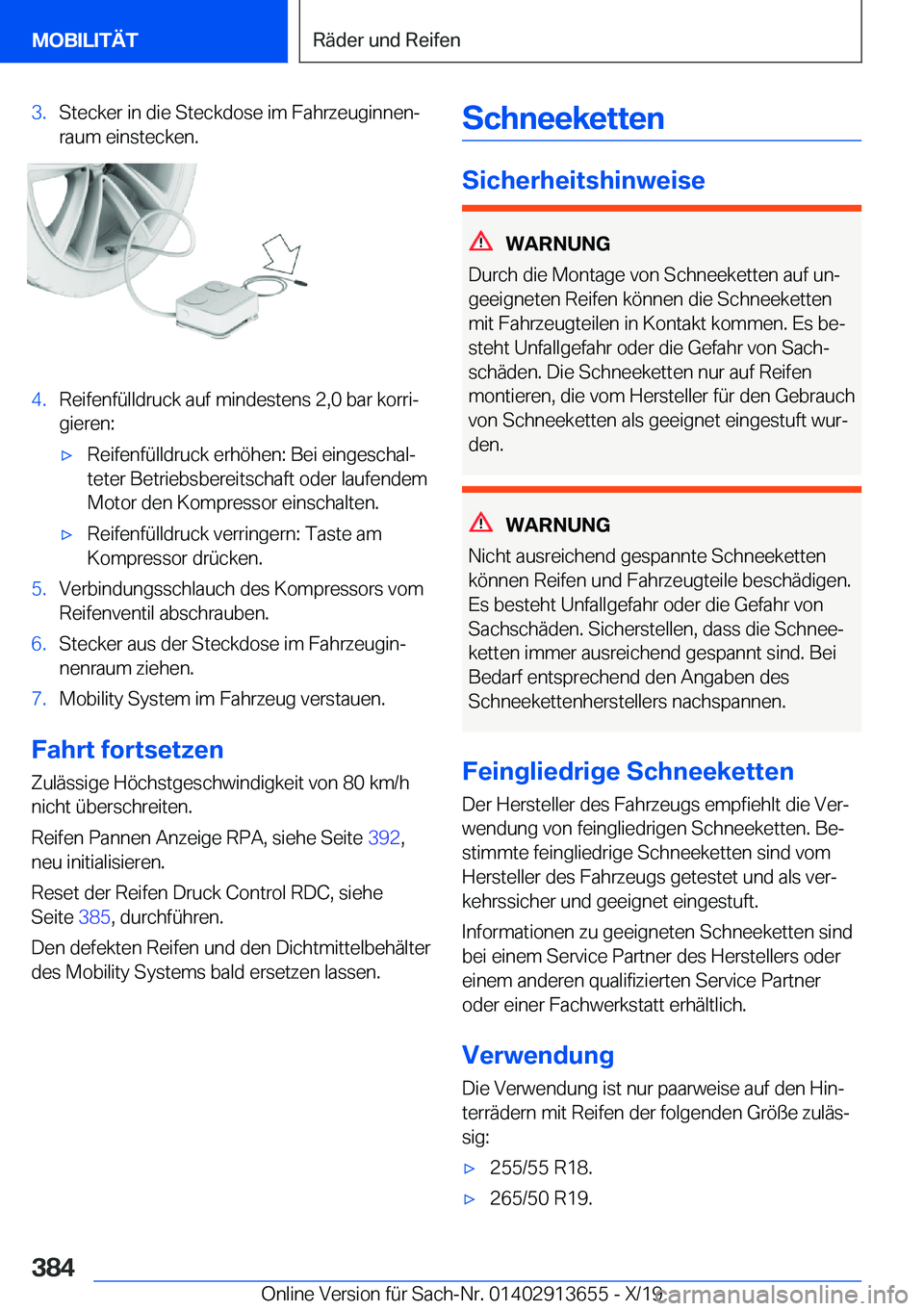 BMW X5 2020  Betriebsanleitungen (in German) �3�.�S�t�e�c�k�e�r��i�n��d�i�e��S�t�e�c�k�d�o�s�e��i�m��F�a�h�r�z�e�u�g�i�n�n�e�nj
�r�a�u�m��e�i�n�s�t�e�c�k�e�n�.�4�.�R�e�i�f�e�n�f�