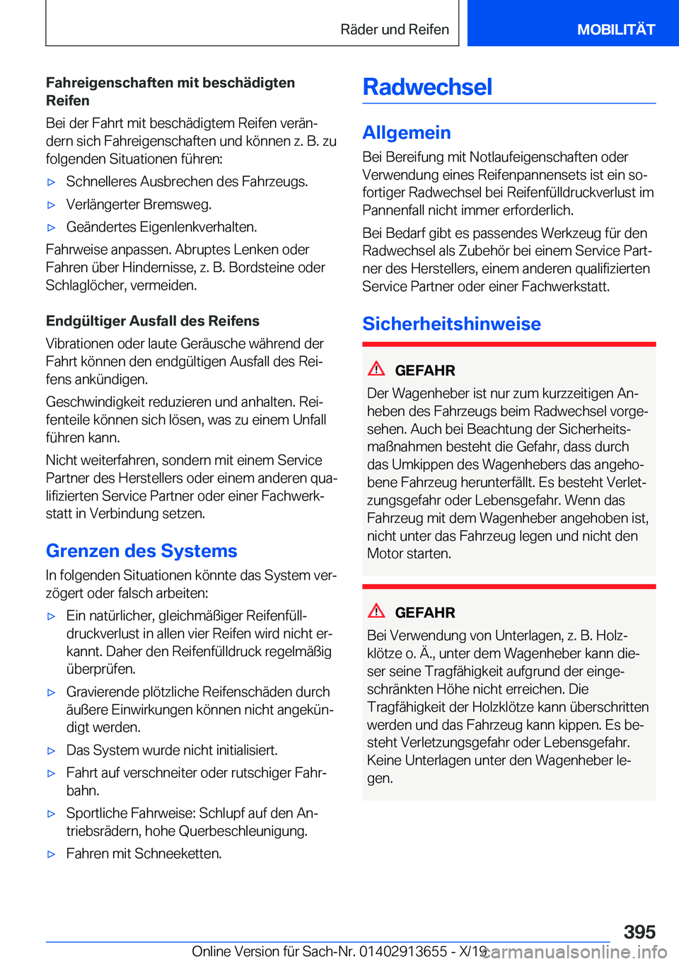 BMW X5 2020  Betriebsanleitungen (in German) �F�a�h�r�e�i�g�e�n�s�c�h�a�f�t�e�n��m�i�t��b�e�s�c�h�