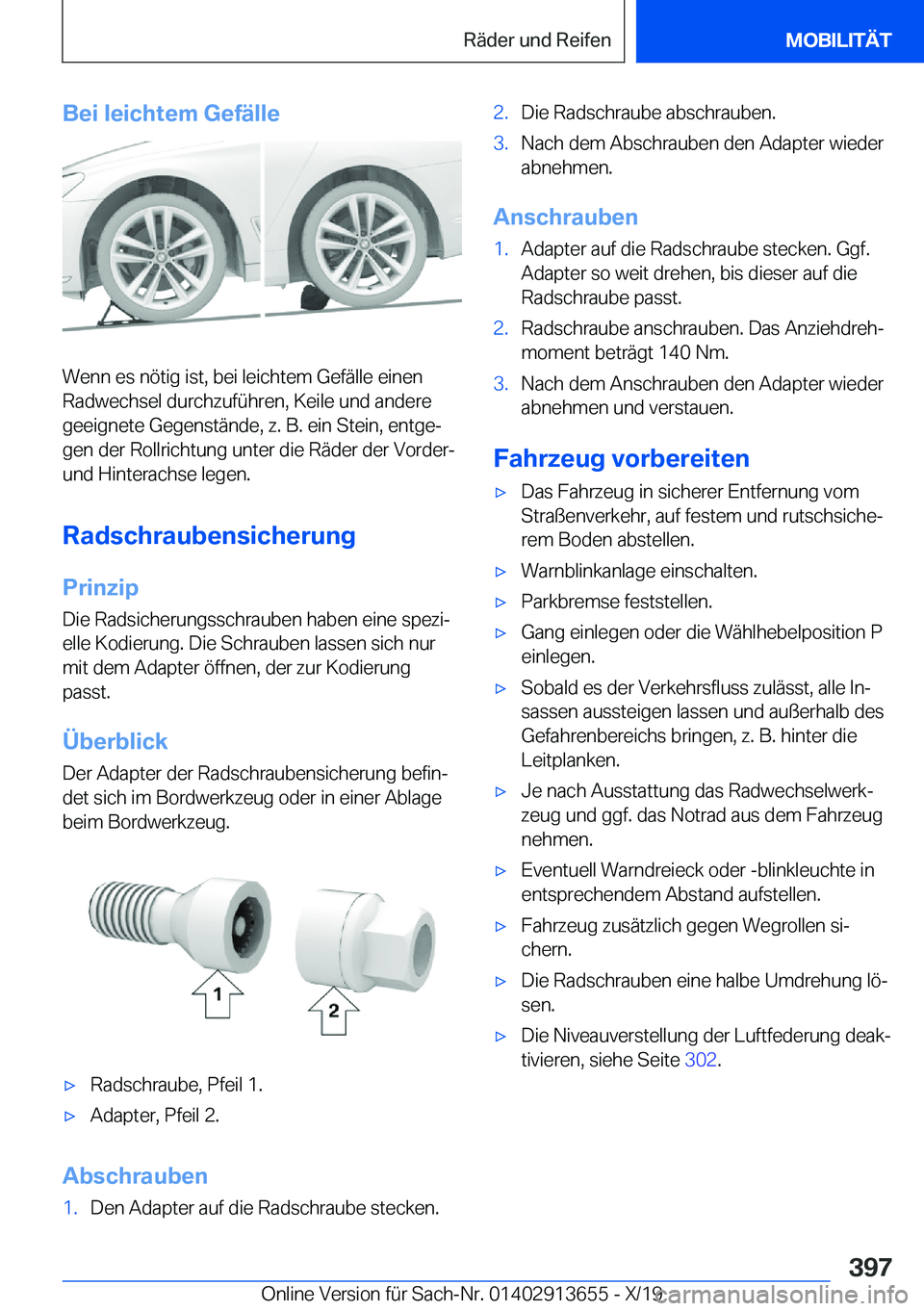 BMW X5 2020  Betriebsanleitungen (in German) �B�e�i��l�e�i�c�h�t�e�m��G�e�f�