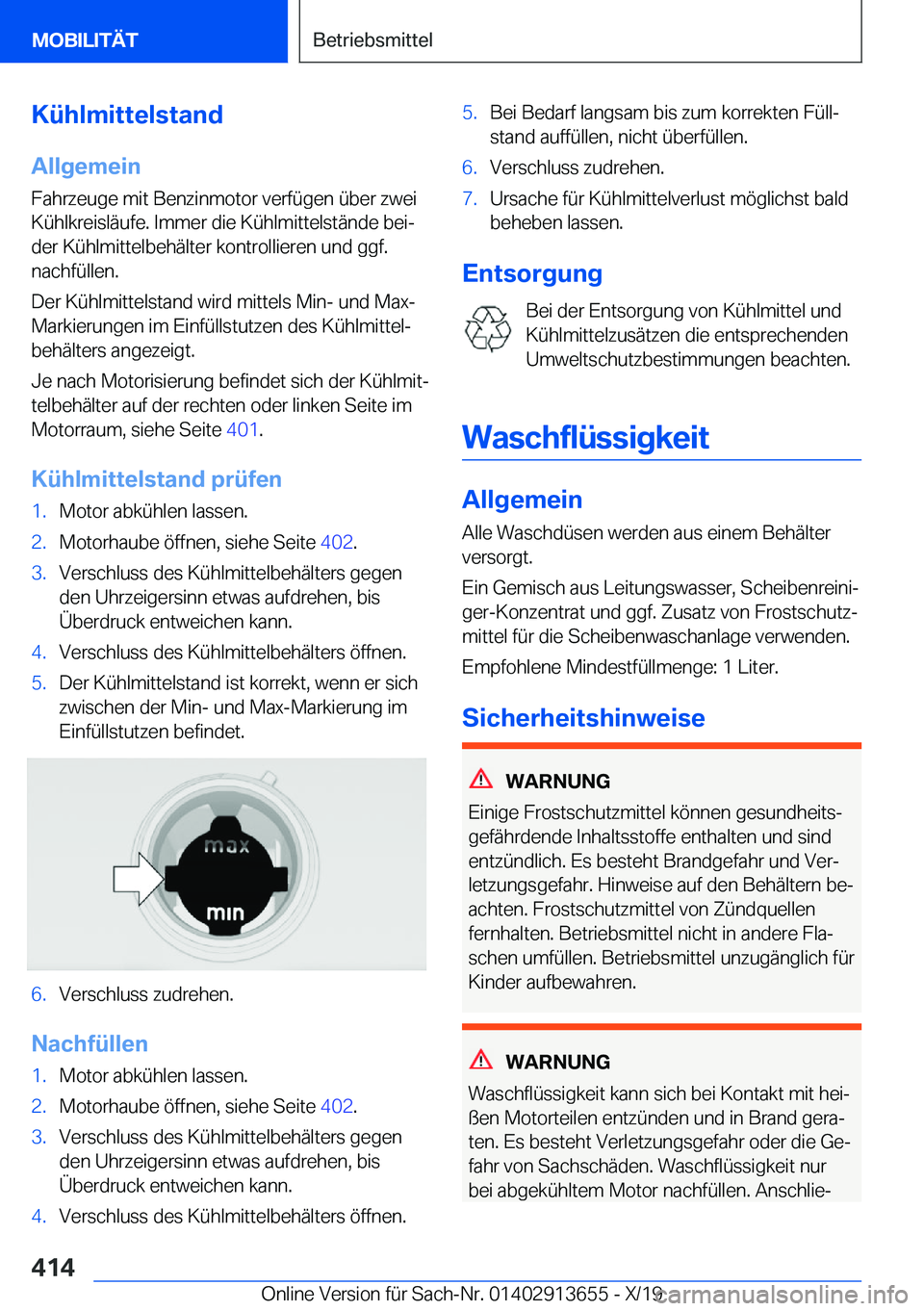 BMW X5 2020  Betriebsanleitungen (in German) �K�