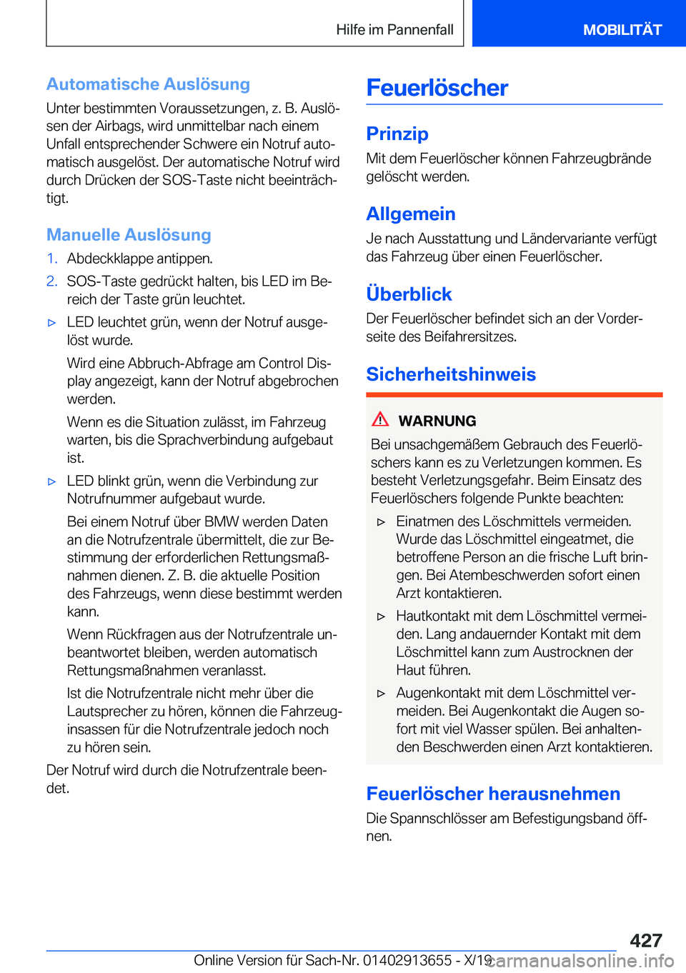 BMW X5 2020  Betriebsanleitungen (in German) �A�u�t�o�m�a�t�i�s�c�h�e��A�u�s�l�