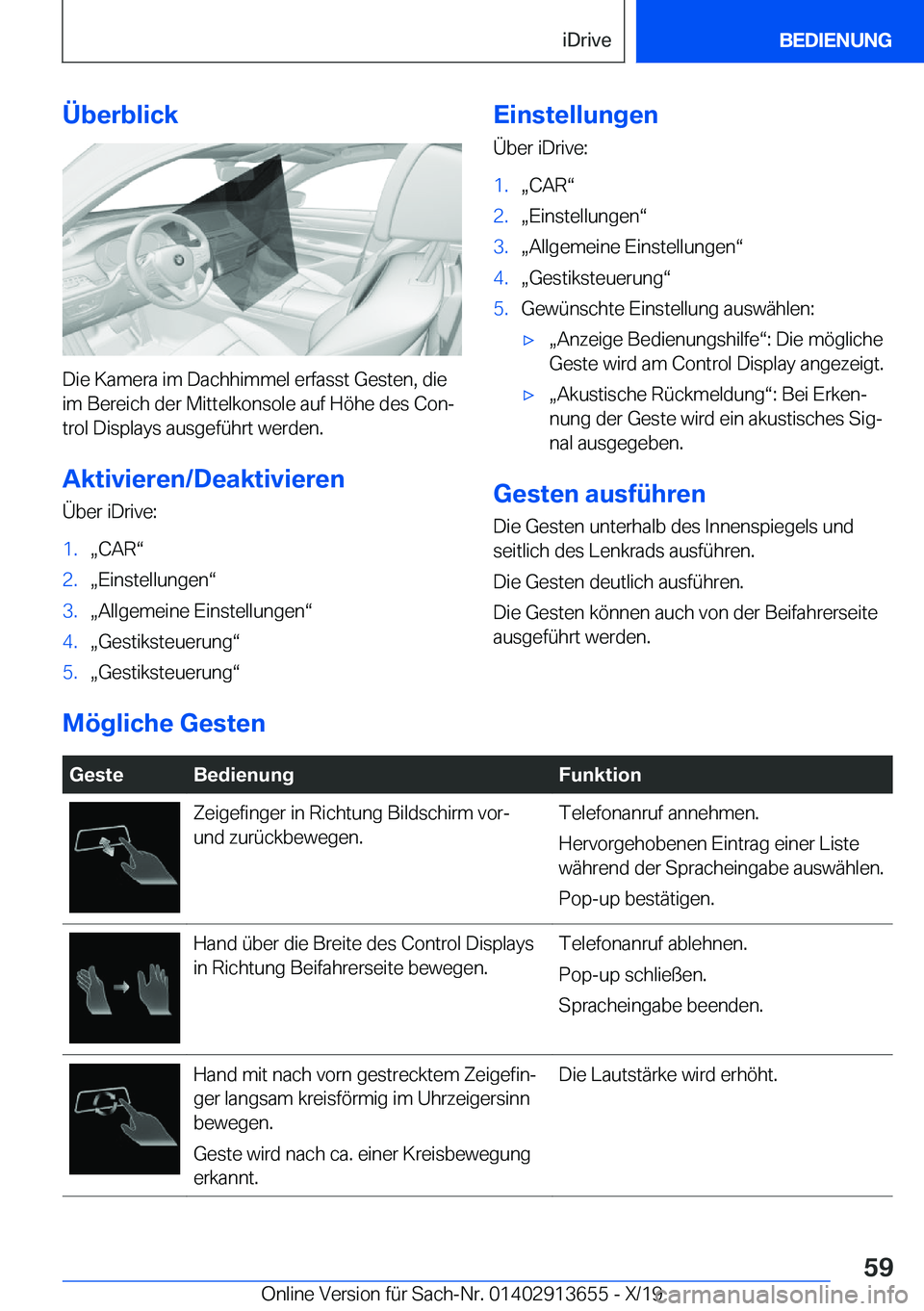 BMW X5 2020  Betriebsanleitungen (in German) �