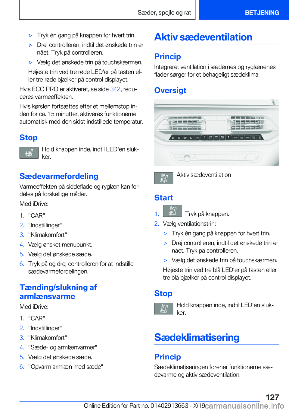 BMW X5 2020  InstruktionsbØger (in Danish) 'x�T�r�y�k��