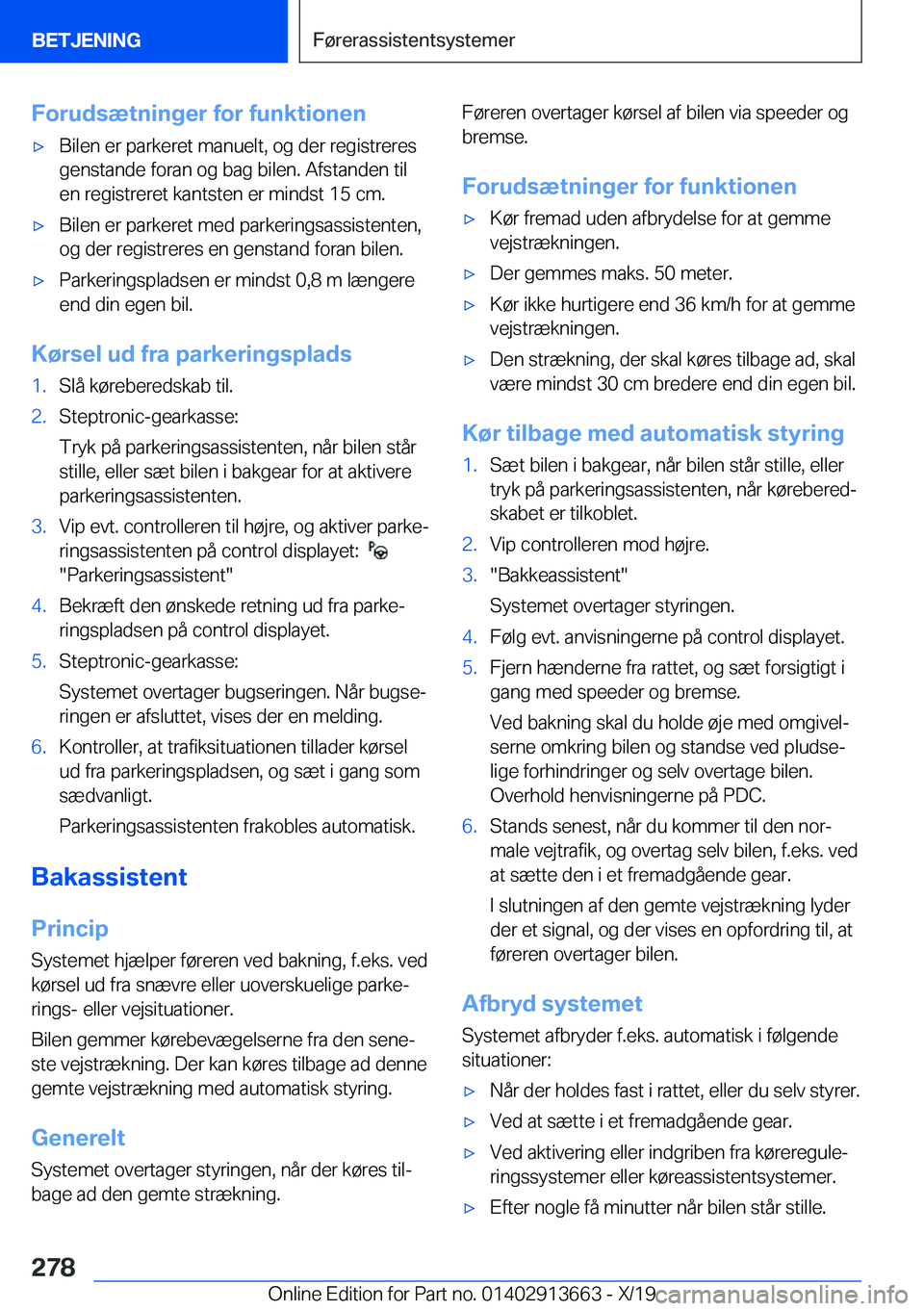 BMW X5 2020  InstruktionsbØger (in Danish) �F�o�r�u�d�s�æ�t�n�i�n�g�e�r��f�o�r��f�u�n�k�t�i�o�n�e�n'x�B�i�l�e�n��e�r��p�a�r�k�e�r�e�t��m�a�n�u�e�l�t�,��o�g��d�e�r��r�e�g�i�s�t�r�e�r�e�s�g�e�n�s�t�a�n�d�e��f�o�r�a�n��o�g��b�a�g�