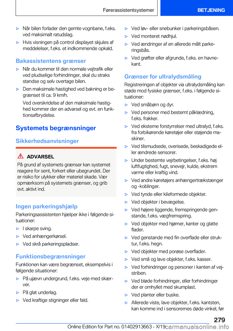 BMW X5 2020  InstruktionsbØger (in Danish) 'x�N�å�r��b�i�l�e�n��f�o�r�l�a�d�e�r��d�e�n��g�e�m�t�e��v�o�g�n�b�a�n�e�,��f�.�e�k�s�.�v�e�d��m�a�k�s�i�m�a�l�t��r�a�t�u�d�s�l�a�g�.'x�H�v�i�s��v�i�s�n�i�n�g�e�n��p�å��c�o�n�t�r�o