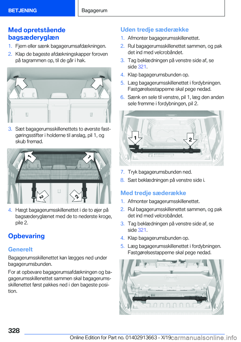 BMW X5 2020  InstruktionsbØger (in Danish) �M�e�d��o�p�r�e�t�s�t�å�e�n�d�e
�b�a�g�s�æ�d�e�r�y�g�l�æ�n�1�.�F�j�e�r�n��e�l�l�e�r��s�æ�n�k��b�a�g�a�g�e�r�u�m�s�a�f�d�æ�k�n�i�n�g�e�n�.�2�.�K�l�a�p��d�e��b�a�g�e�s�t�e��a�f�d�æ�k�n�i�n�