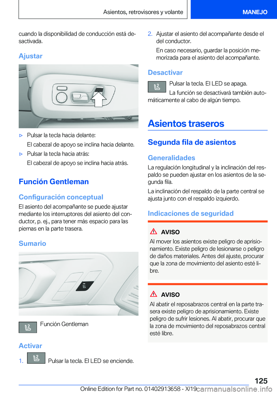 BMW X5 2020  Manuales de Empleo (in Spanish) �c�u�a�n�d�o��l�a��d�i�s�p�o�n�i�b�i�l�i�d�a�d��d�e��c�o�n�d�u�c�c�i�