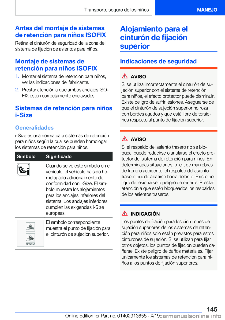 BMW X5 2020  Manuales de Empleo (in Spanish) �A�n�t�e�s��d�e�l��m�o�n�t�a�j�e��d�e��s�i�s�t�e�m�a�s
�d�e��r�e�t�e�n�c�i�