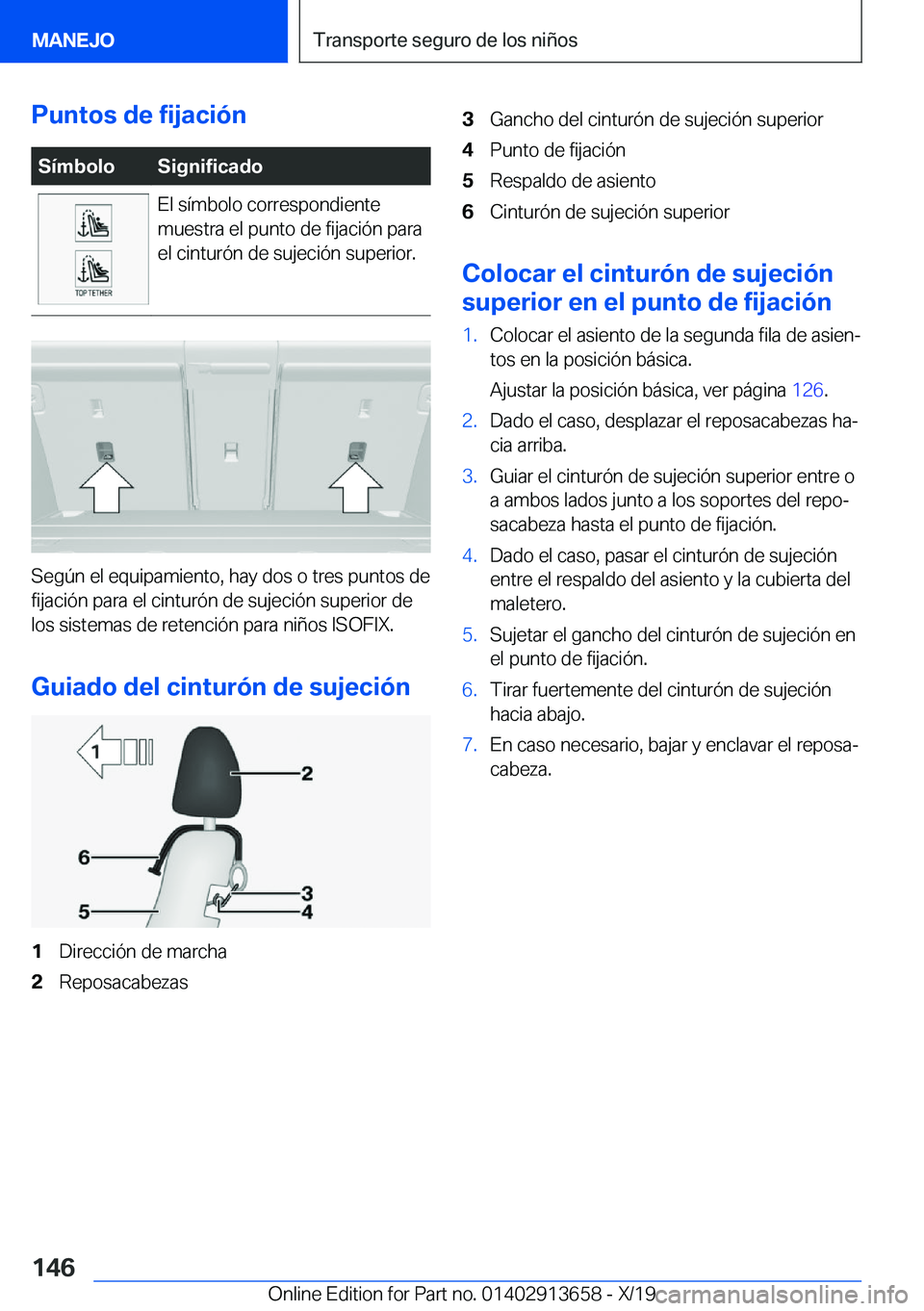 BMW X5 2020  Manuales de Empleo (in Spanish) �P�u�n�t�o�s��d�e��f�i�j�a�c�i�