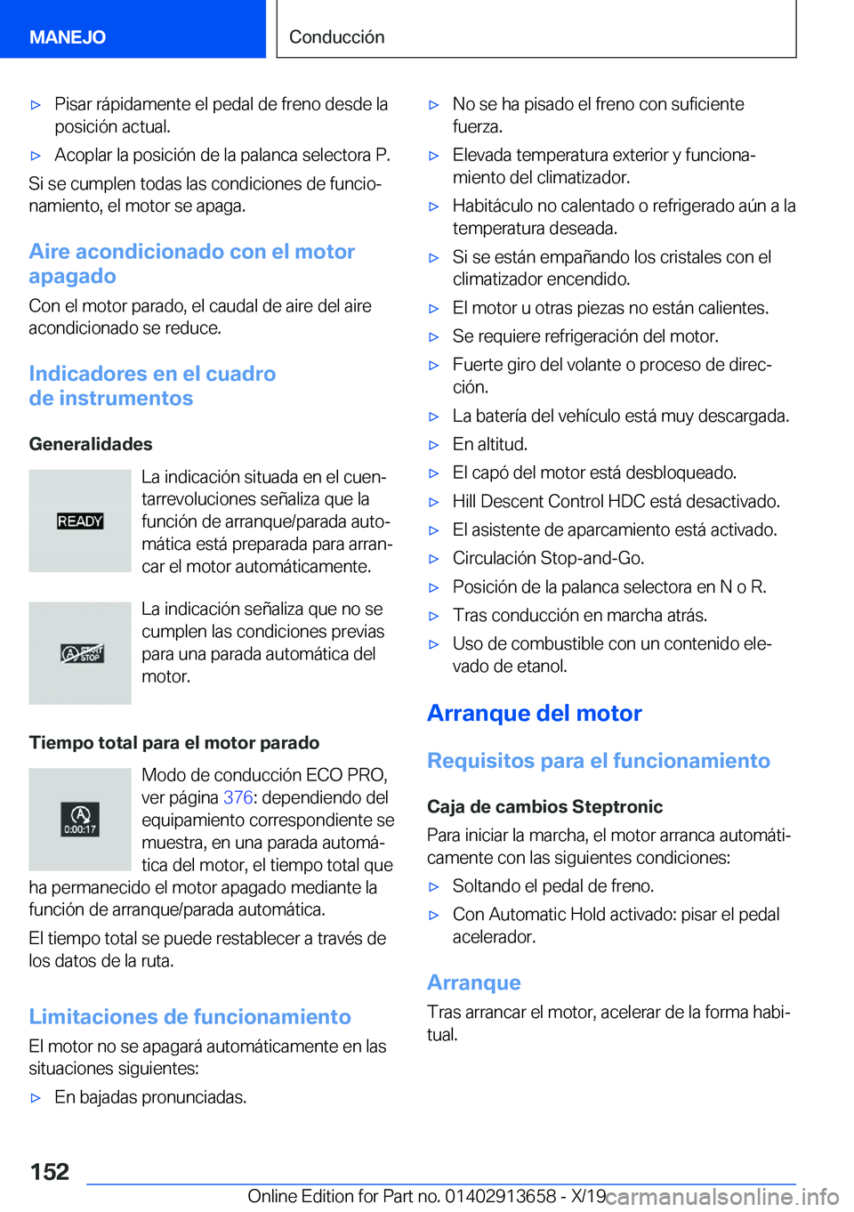 BMW X5 2020  Manuales de Empleo (in Spanish) x�P�i�s�a�r��r�