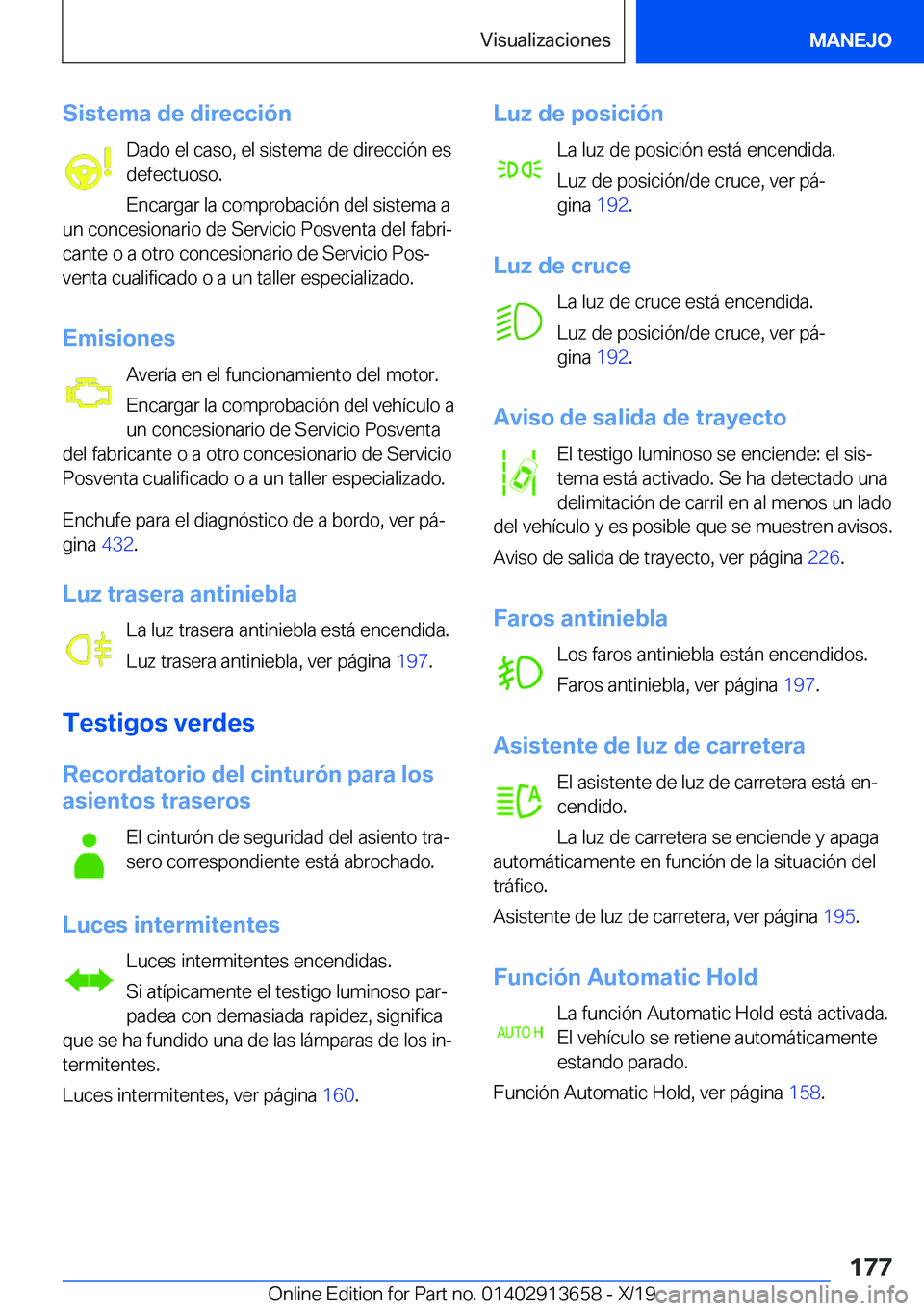 BMW X5 2020  Manuales de Empleo (in Spanish) �S�i�s�t�e�m�a��d�e��d�i�r�e�c�c�i�