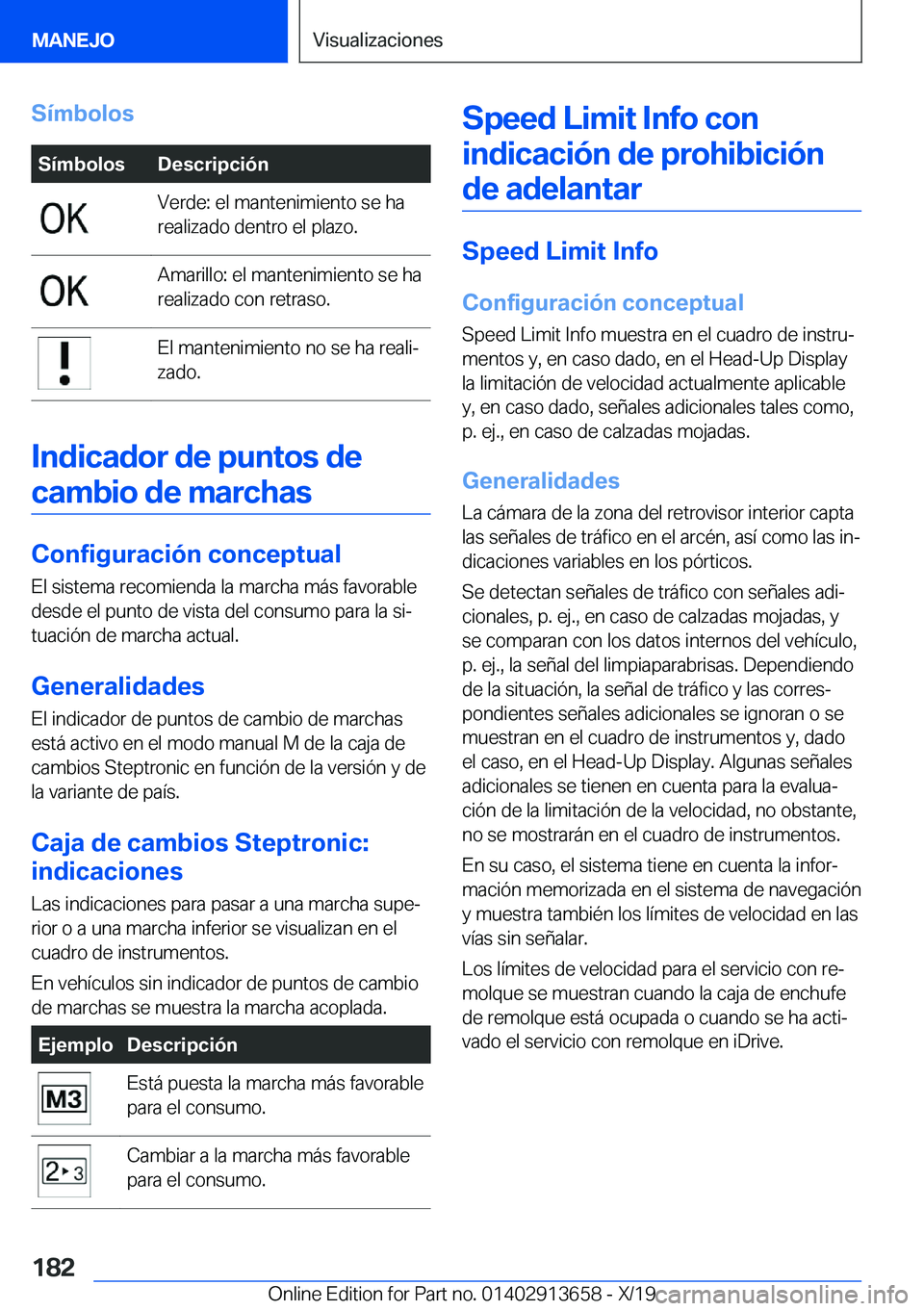 BMW X5 2020  Manuales de Empleo (in Spanish) �S�
