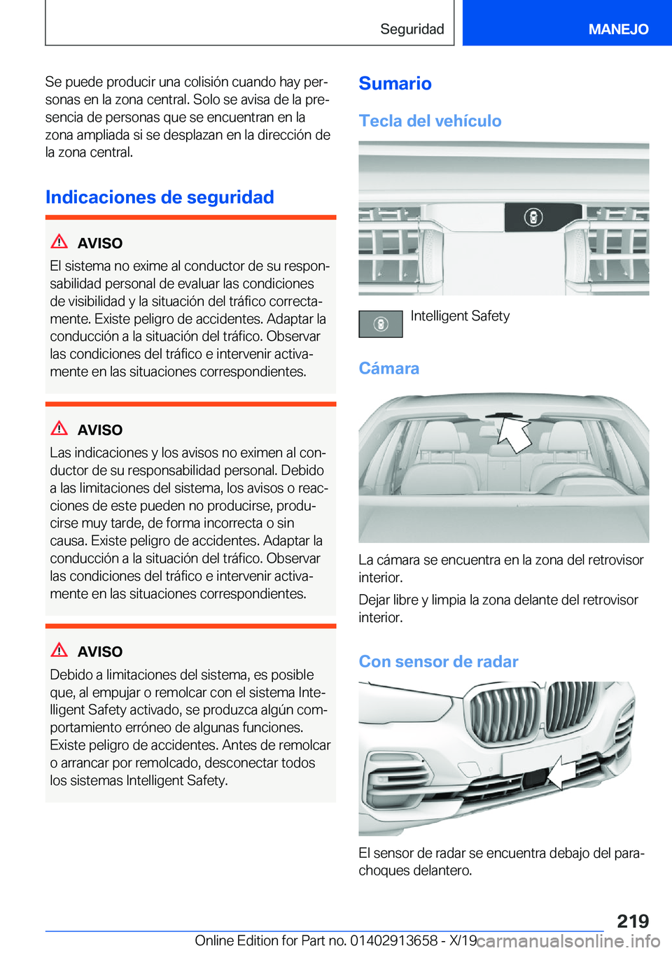 BMW X5 2020  Manuales de Empleo (in Spanish) �S�e��p�u�e�d�e��p�r�o�d�u�c�i�r��u�n�a��c�o�l�i�s�i�