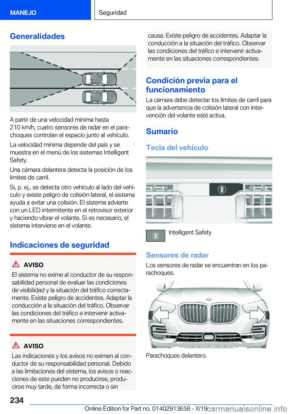 BMW X5 2020  Manuales de Empleo (in Spanish) �G�e�n�e�r�a�l�i�d�a�d�e�s
�A��p�a�r�t�i�r��d�e��u�n�a��v�e�l�o�c�i�d�a�d��m�