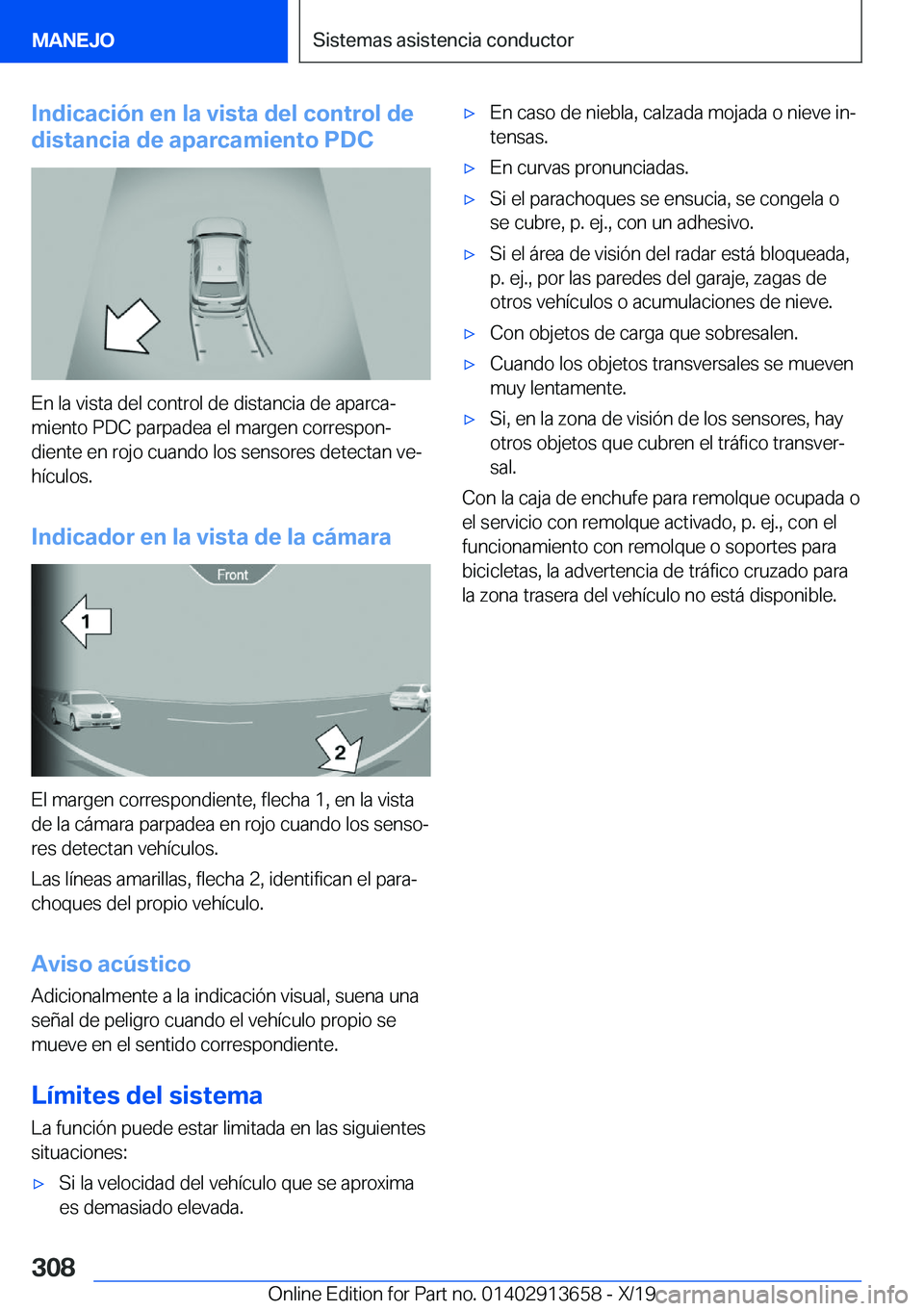 BMW X5 2020  Manuales de Empleo (in Spanish) �I�n�d�i�c�a�c�i�