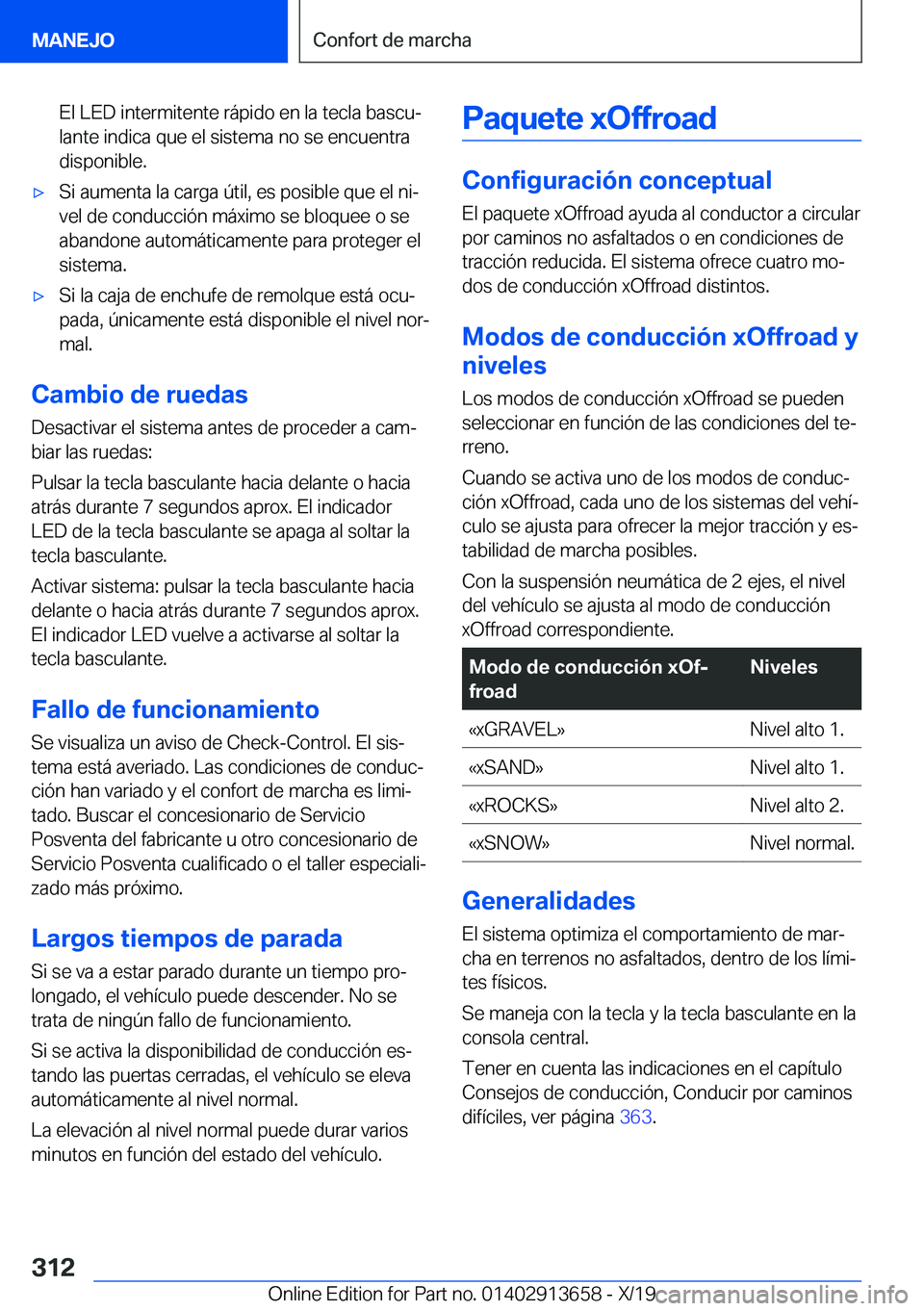 BMW X5 2020  Manuales de Empleo (in Spanish) �E�l��L�E�D��i�n�t�e�r�m�i�t�e�n�t�e��r�