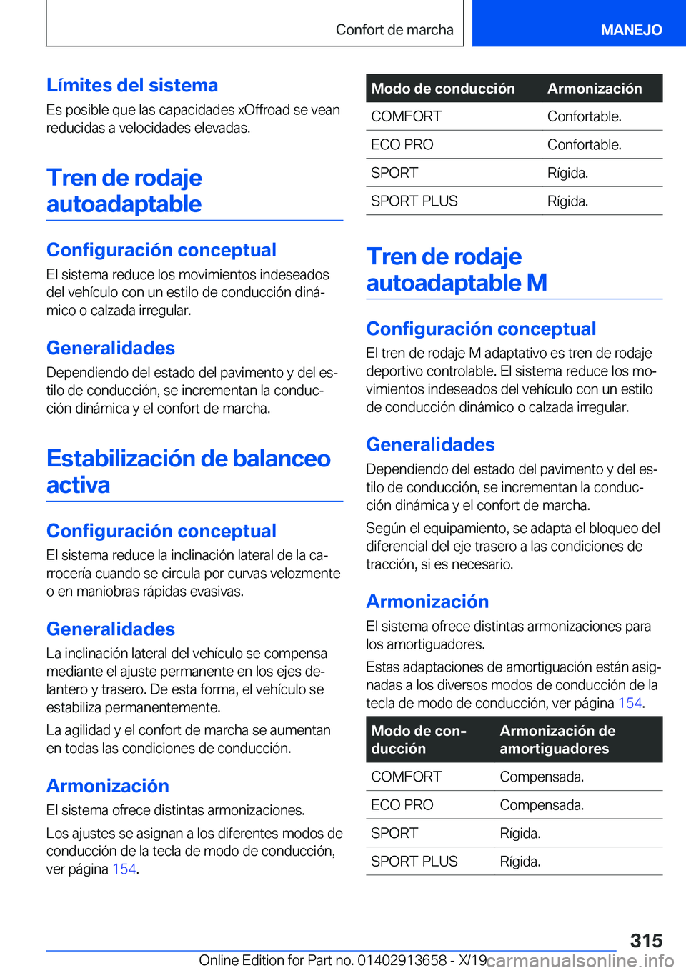 BMW X5 2020  Manuales de Empleo (in Spanish) �L�