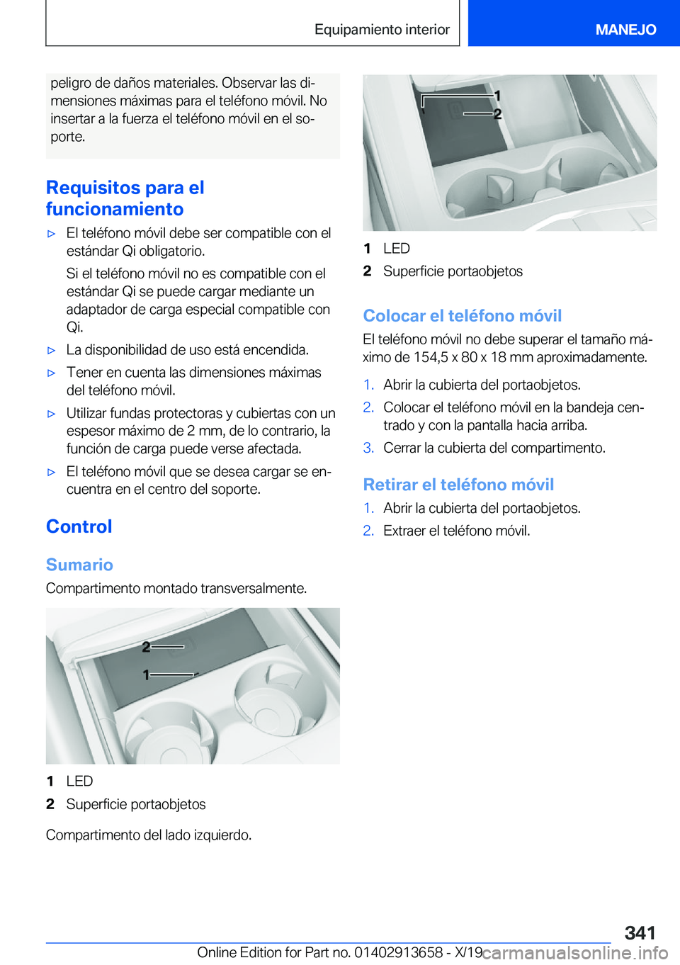 BMW X5 2020  Manuales de Empleo (in Spanish) �p�e�l�i�g�r�o��d�e��d�a�