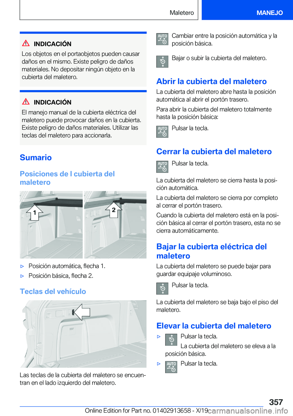 BMW X5 2020  Manuales de Empleo (in Spanish) �I�N�D�I�C�A�C�I�