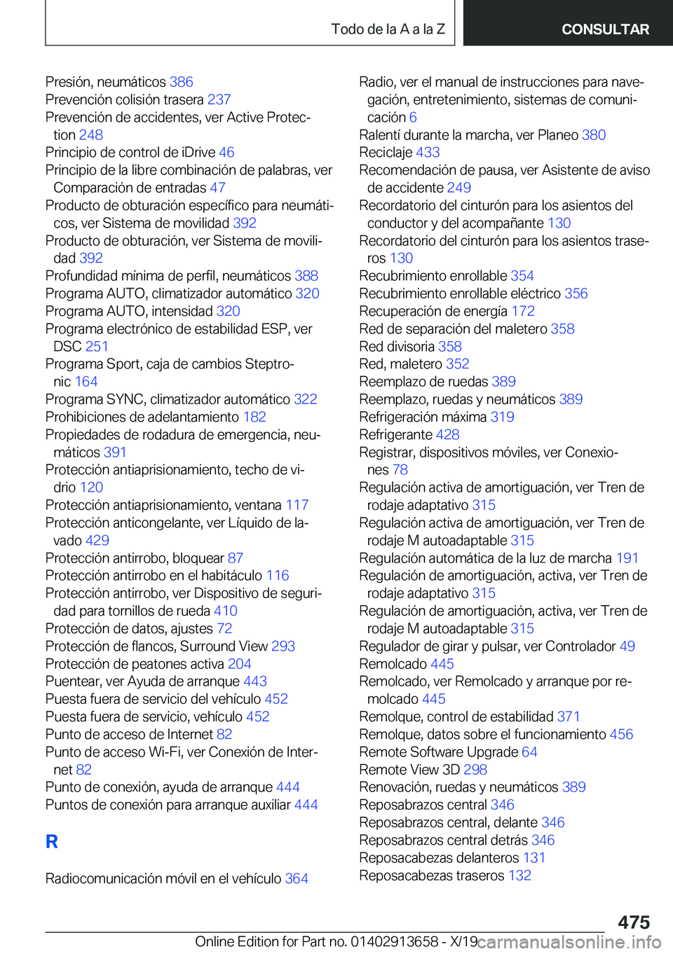 BMW X5 2020  Manuales de Empleo (in Spanish) �P�r�e�s�i�