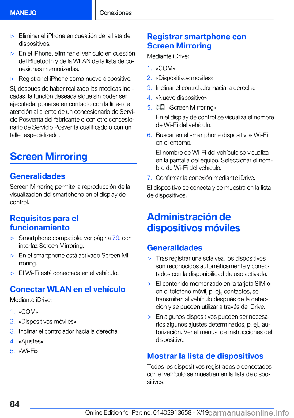 BMW X5 2020  Manuales de Empleo (in Spanish) x�E�l�i�m�i�n�a�r��e�l��i�P�h�o�n�e��e�n��c�u�e�s�t�i�