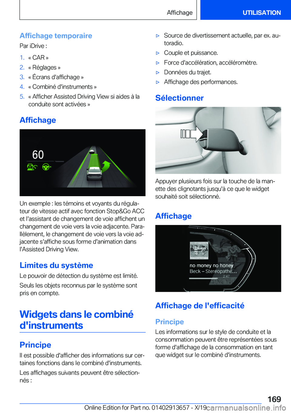 BMW X5 2020  Notices Demploi (in French) �A�f�f�i�c�h�a�g�e��t�e�m�p�o�r�a�i�r�e
�P�a�r��i�D�r�i�v�e��:�1�.�k��C�A�R��{�2�.�k��R�é�g�l�a�g�e�s��{�3�.�k��